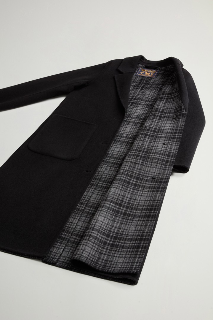 Coat in Double-Face Pure Wool Black photo 8 | Woolrich