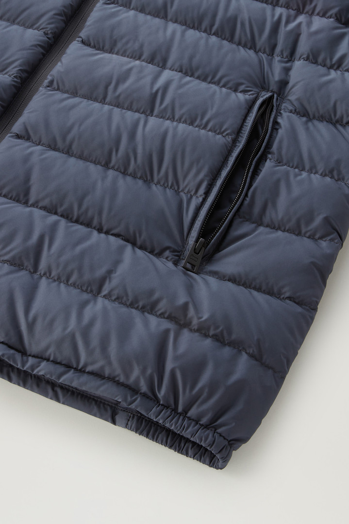 Bering Tech Lightweight Hybrid Down Jacket in Microfibre Blue photo 6 | Woolrich