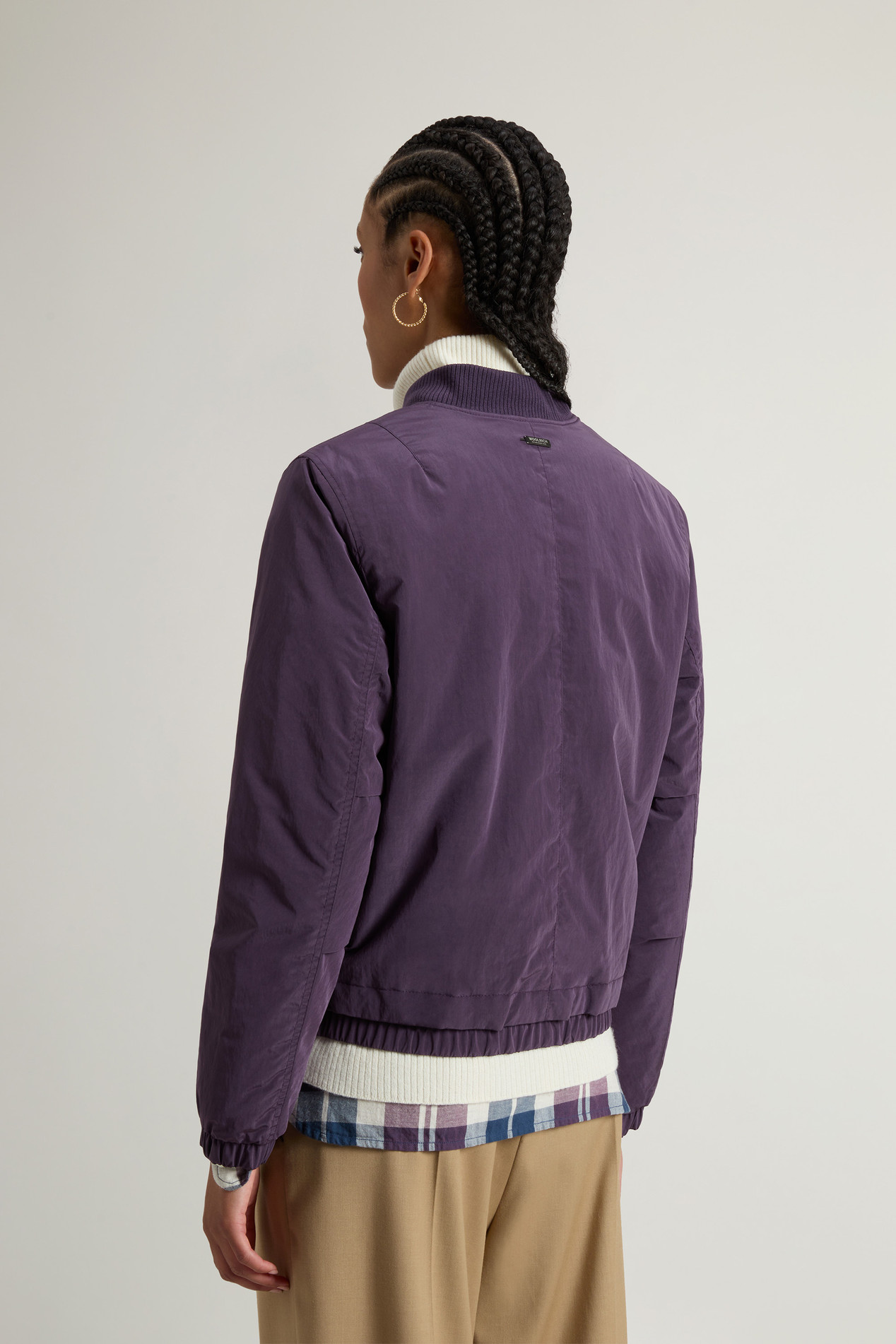 Grace Bomber Jacket in Peached Poly Purple photo 3 | Woolrich