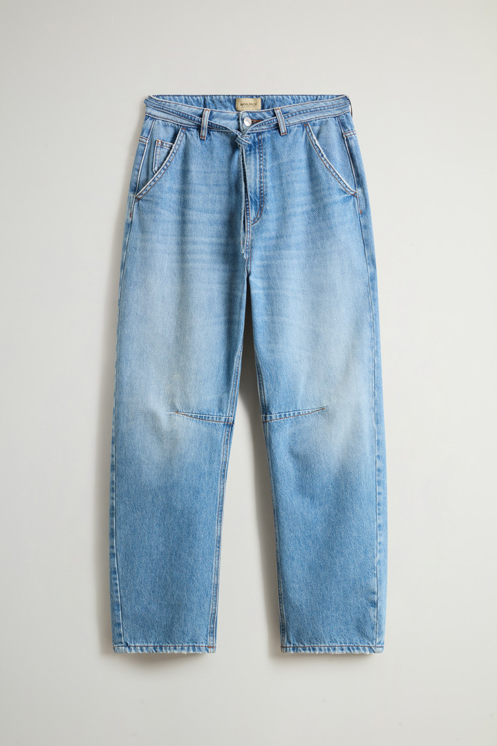 5 POCKET BELTED DENIM PANT Blue photo 4 | Woolrich