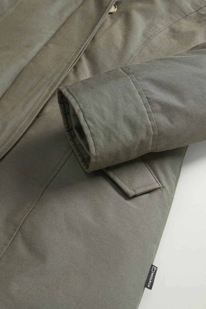 Arctic Parka in Ramar Cloth with Detachable Fur Trim Green photo 7 | Woolrich