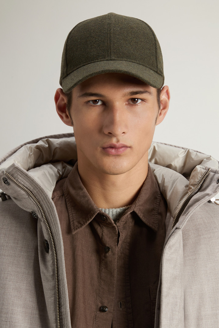 Cap in Recycled Italian Wool-Blend Green photo 4 | Woolrich