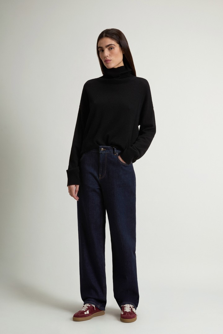 Wide-Leg Five-Pocket Jeans in Stretch Cotton Denim Blue photo 1 | Woolrich