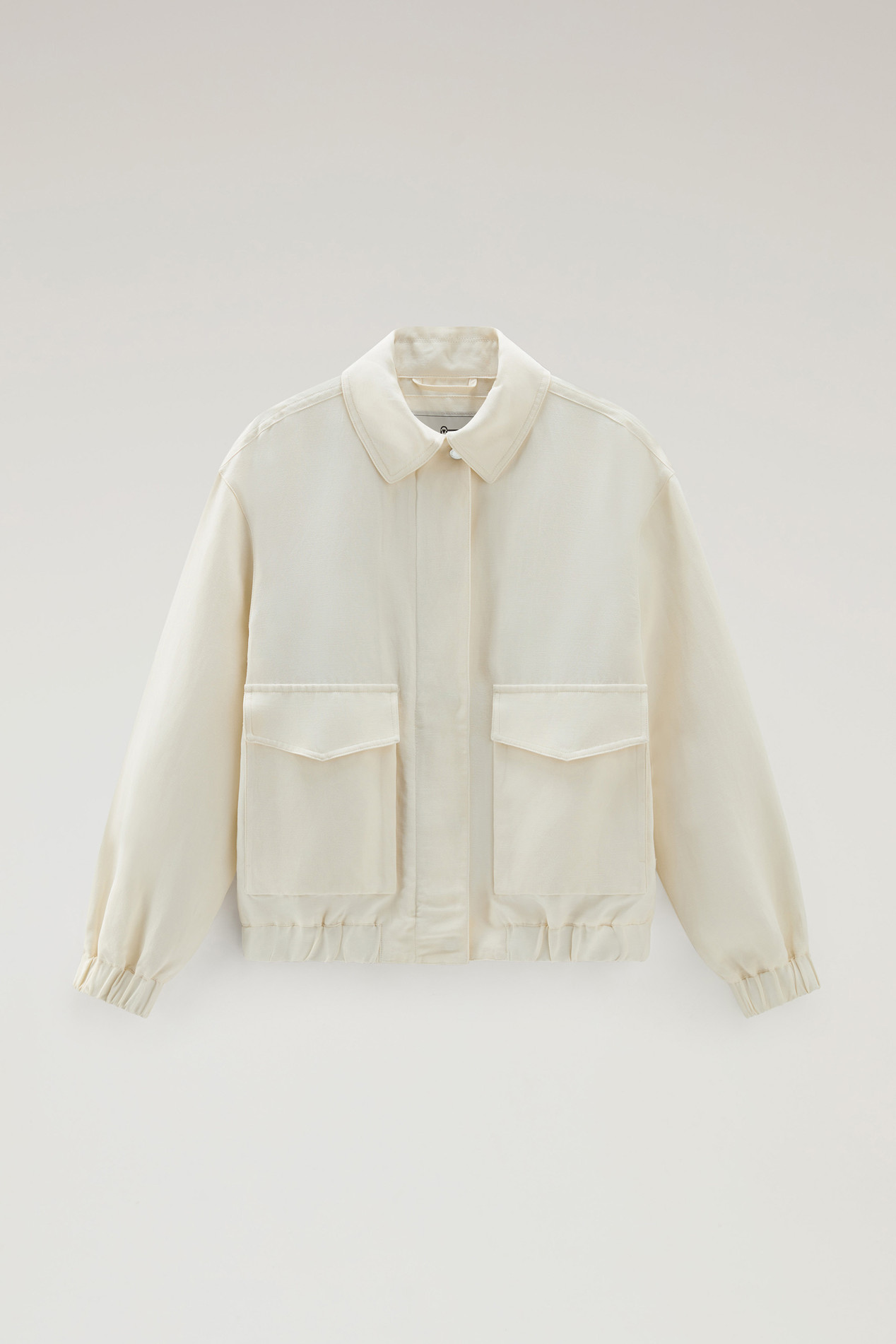 Bomber Jacket in Linen Blend White photo 1 | Woolrich