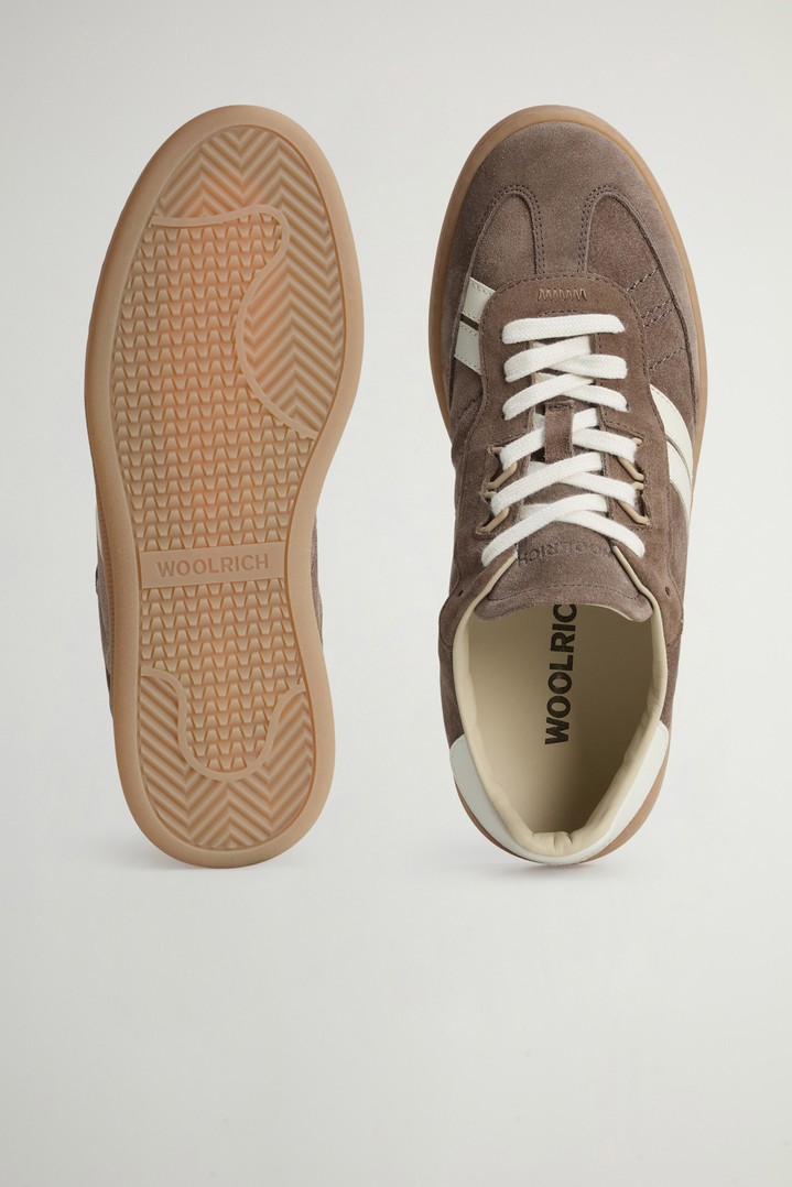 Doubleu Tennis Sneakers in Suede and Calfskin Beige photo 4 | Woolrich