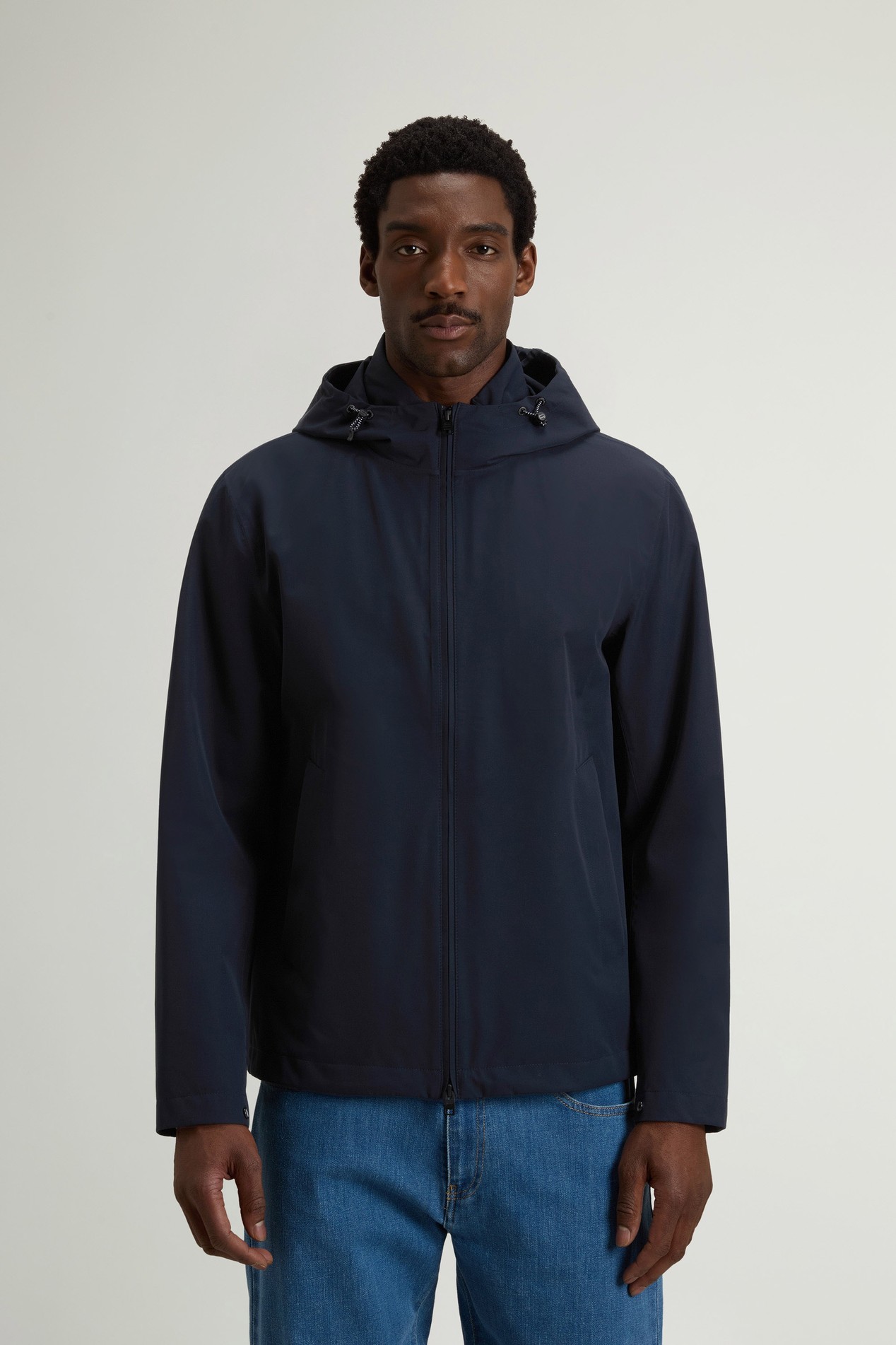 Pacific Jacket in Two-Layered Fabric Blue photo 1 | Woolrich