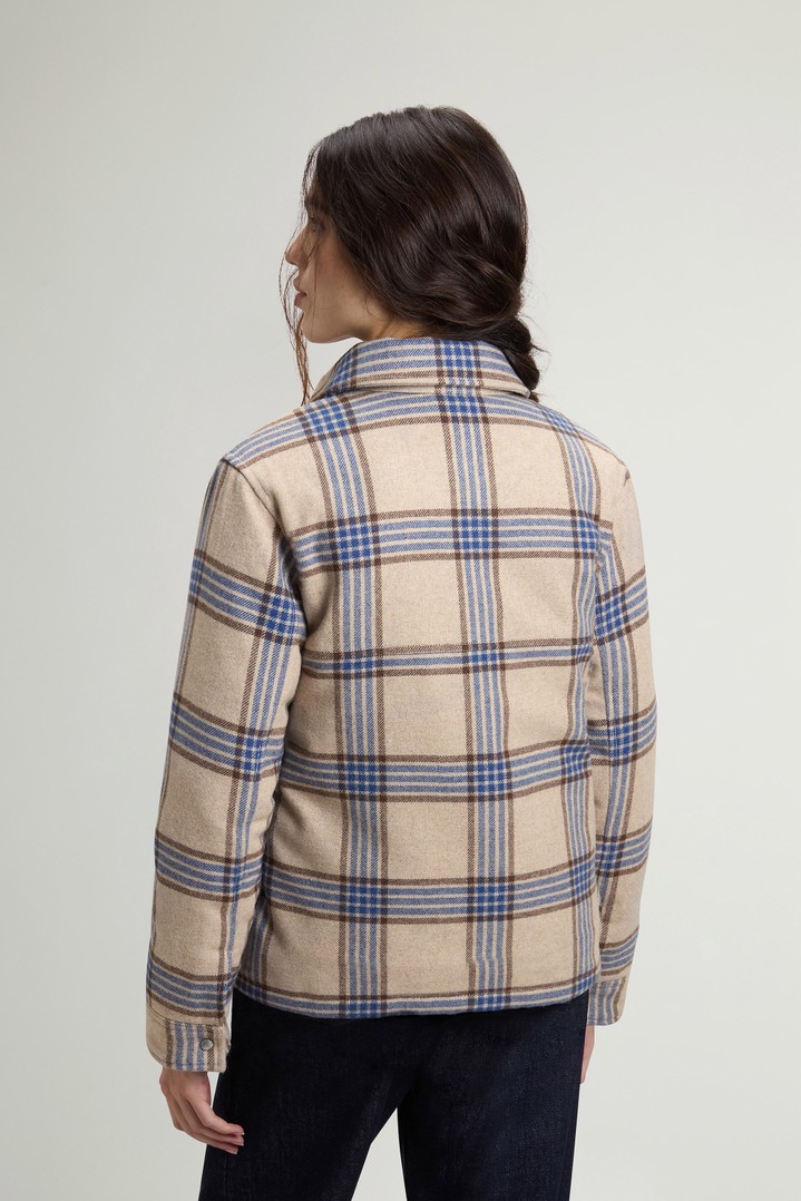 Alaskan Checked Overshirt in Padded Wool Blend Blue photo 3 | Woolrich