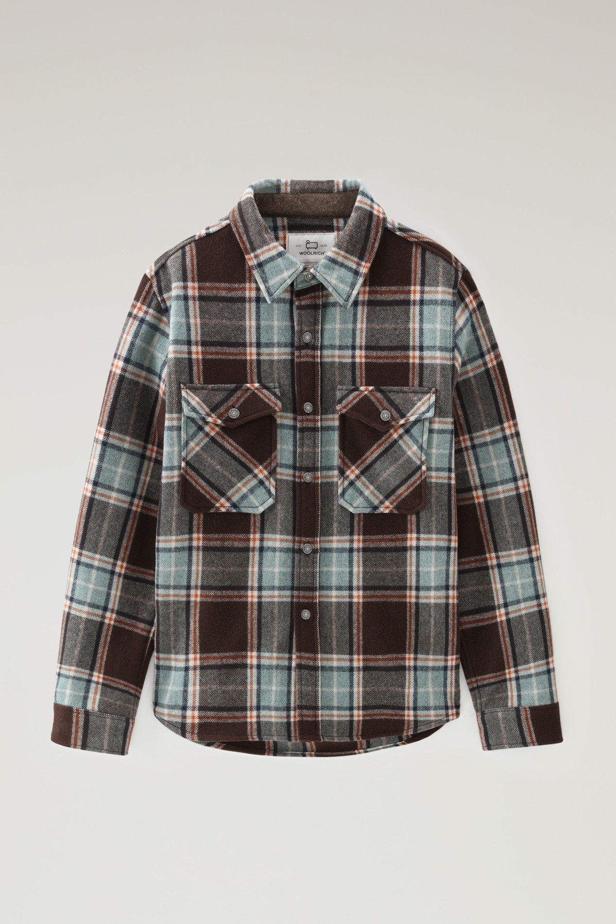 Alaskan Check Overshirt in Recycled Italian Wool Blend Multicolor photo 1 | Woolrich
