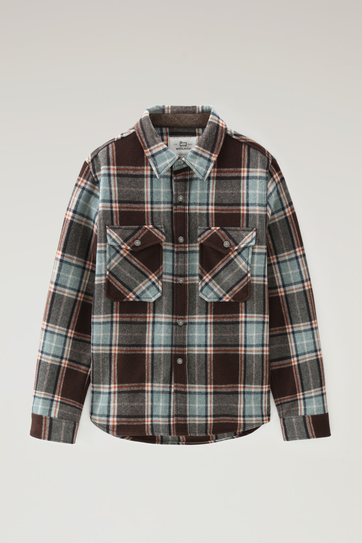 Alaskan Check Overshirt in Recycled Italian Wool Blend Multicolor photo 1 | Woolrich