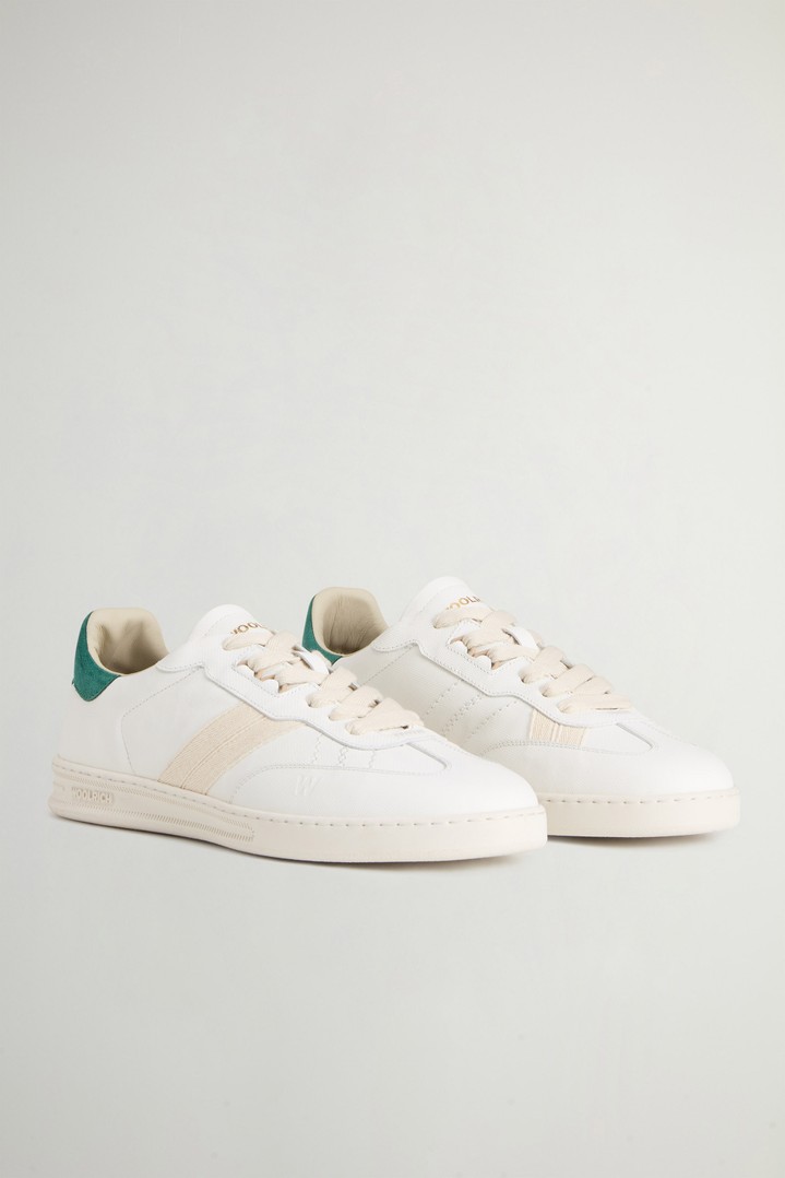 Doubleu Tennis Sneakers in Calfskin with Suede Details White photo 2 | Woolrich
