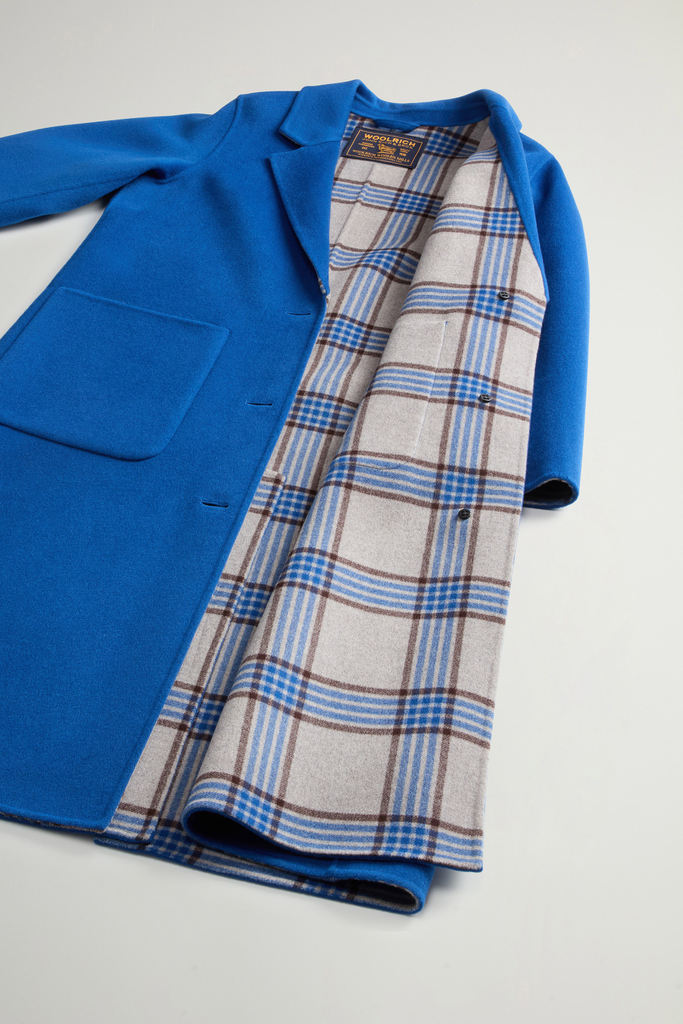 Coat in Double-Face Pure Wool Blue photo 8 | Woolrich
