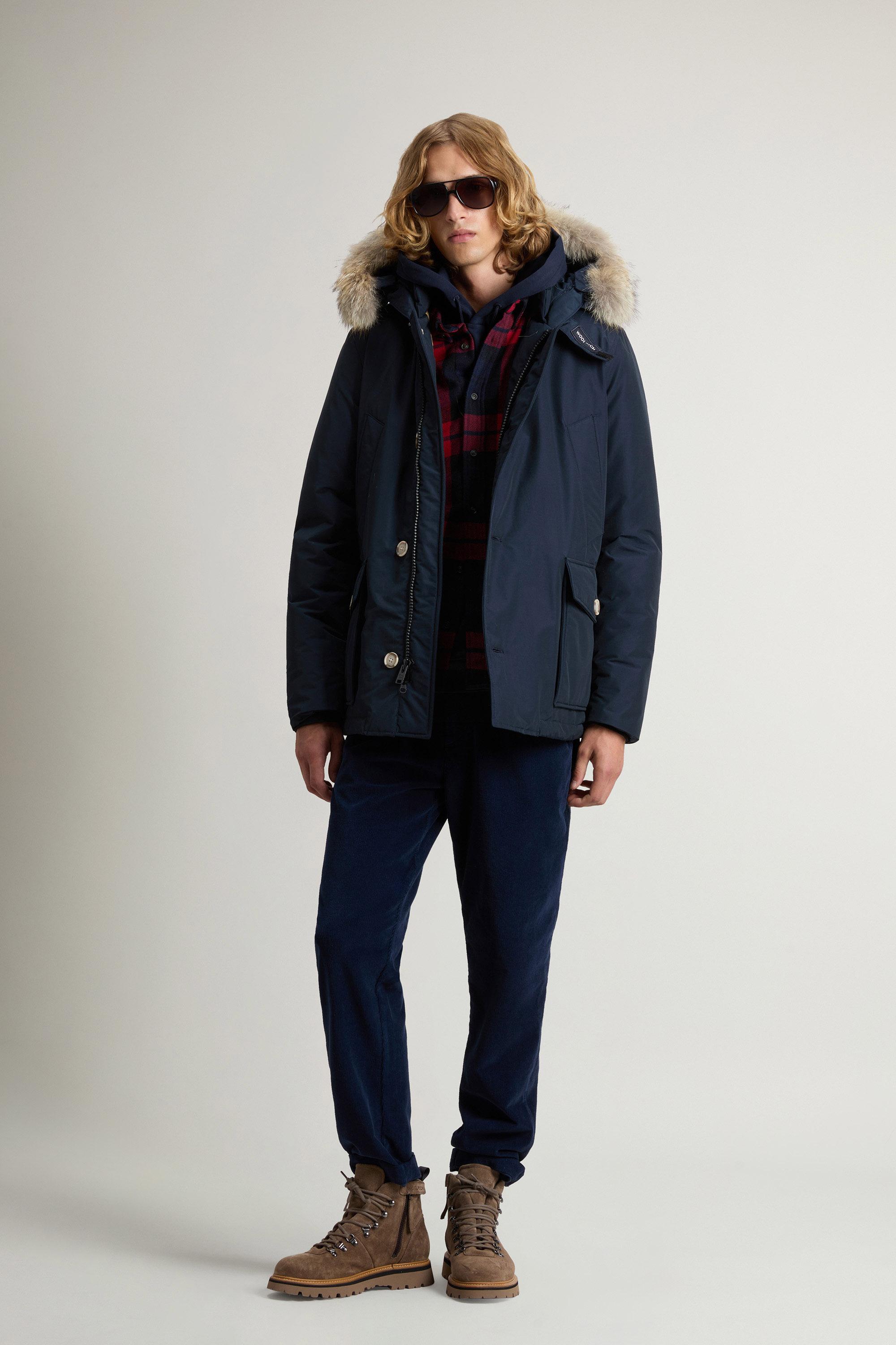 Arctic Anorak in Ramar Cloth with Detachable Fur Blue photo 1 | Woolrich