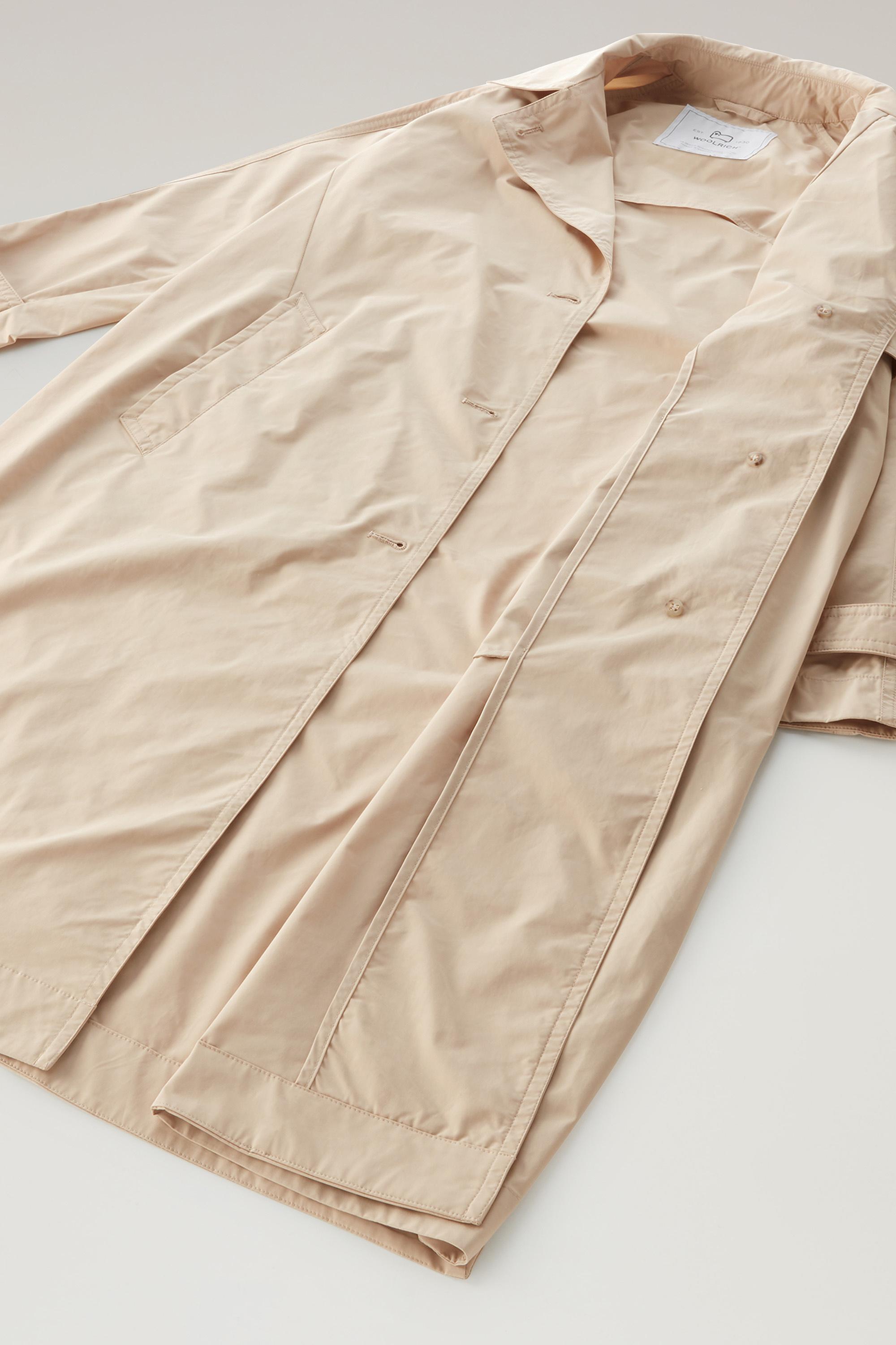 Trench Coat in Urban Touch Fabric with Belted Waist Beige photo 6 | Woolrich