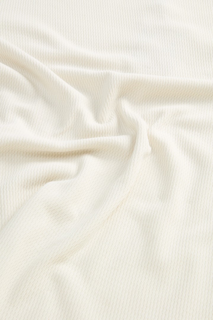 Long-Sleeved Pure Cotton Jacquard Sweater White photo 6 | Woolrich