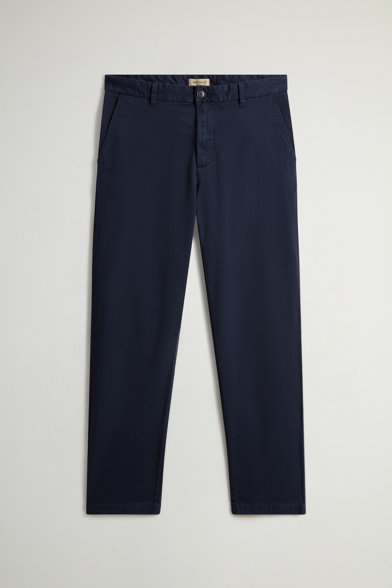 Garment-Dyed Stretch Cotton Twill Chinos Blue photo 1 | Woolrich