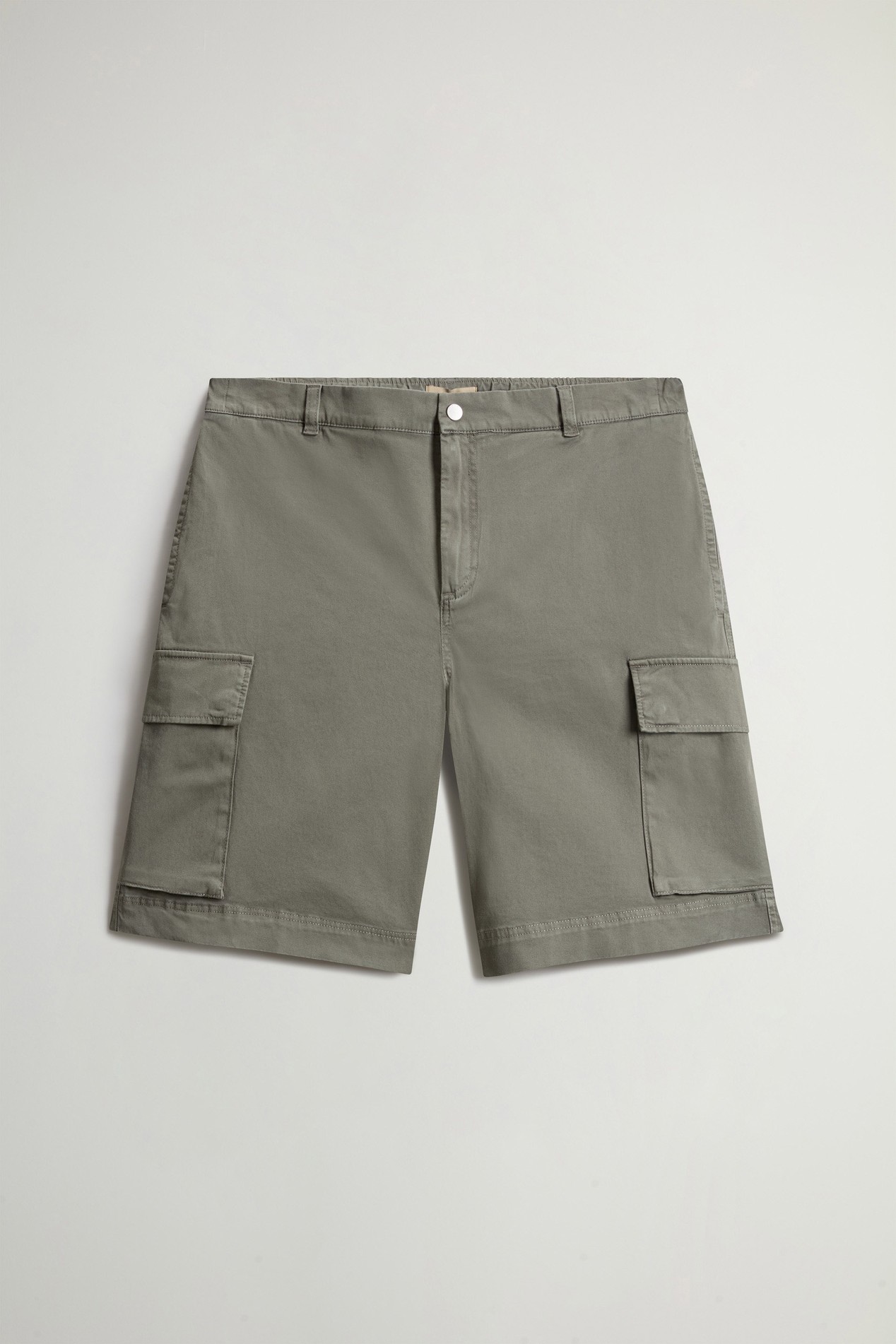 COTTON TWILL CARGO SHORT GD Green photo 3 | Woolrich