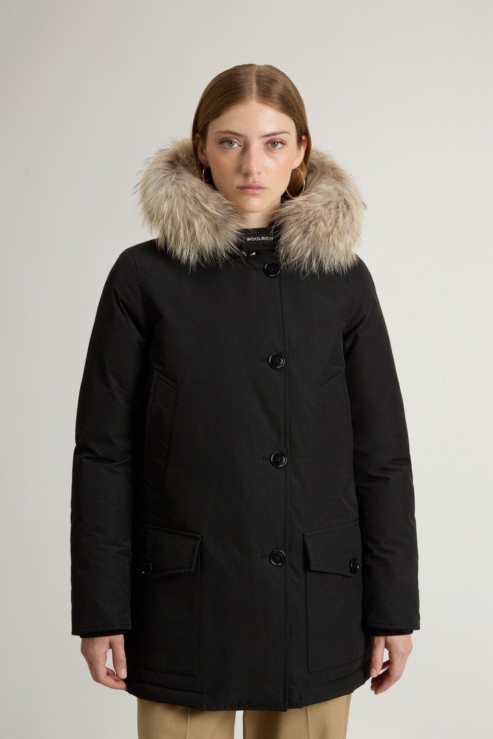 Arctic Parka in Ramar Cloth with Four Pockets and Detachable Fur Black photo 1 | Woolrich