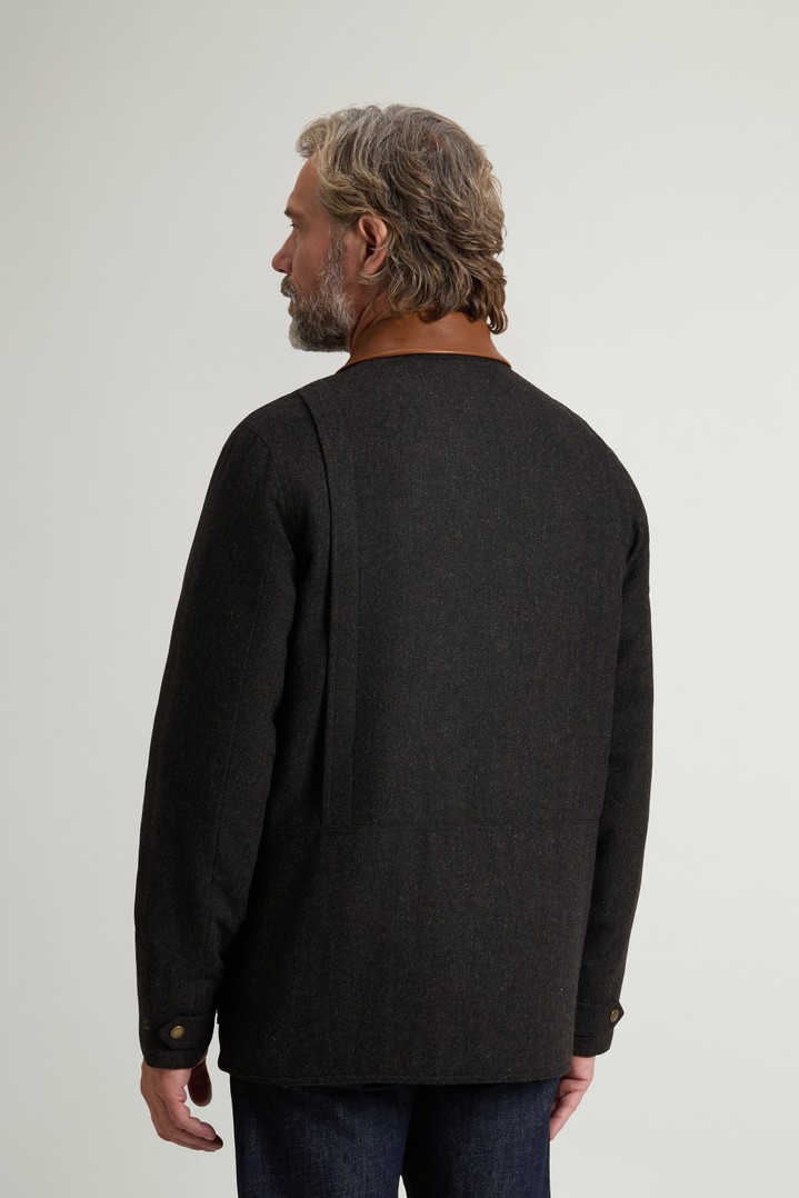 Manteau Barn en laine italienne mélangée Noir photo 3 | Woolrich