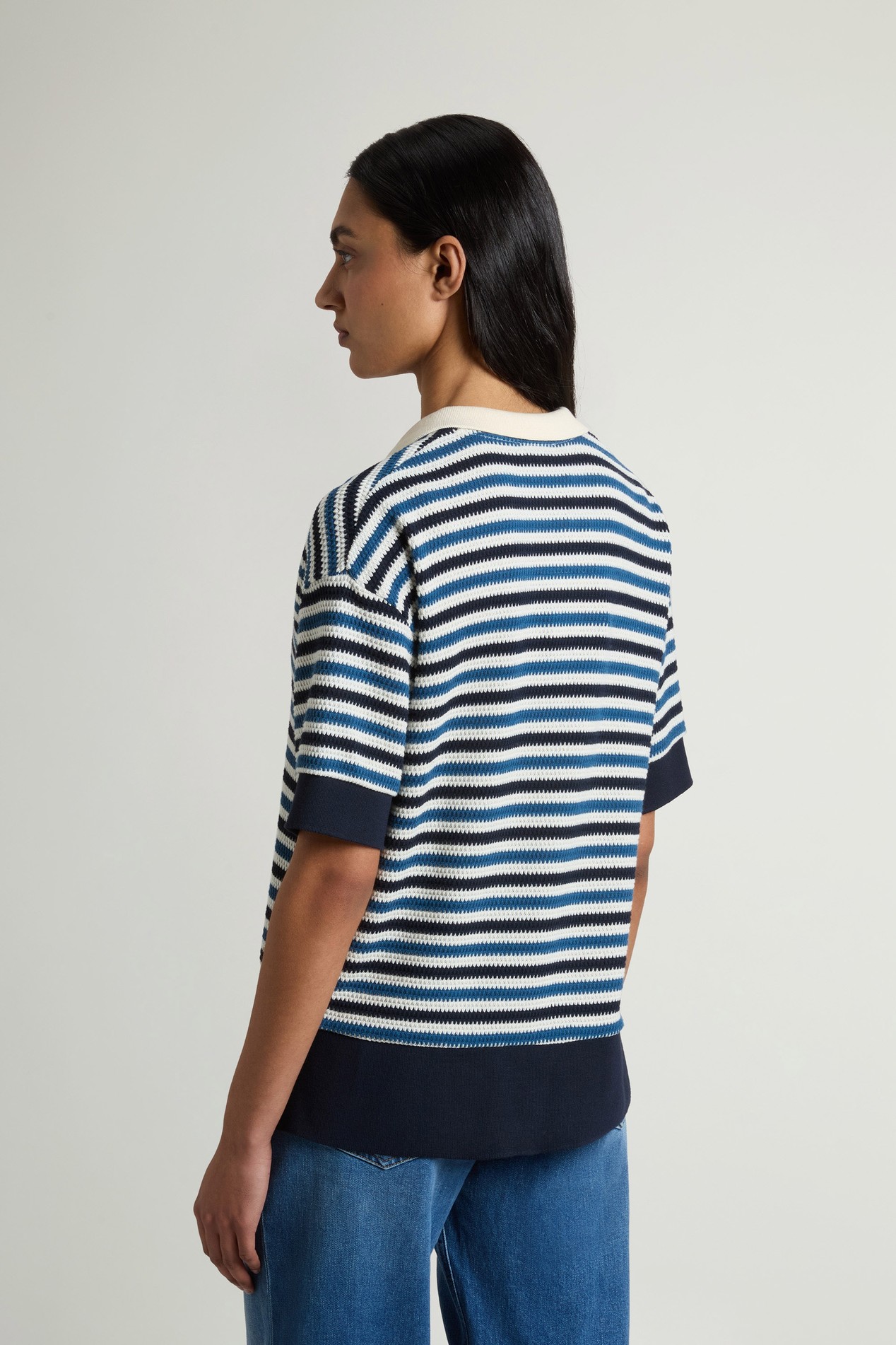 STRIPED JERSEY POLO Multicolor photo 3 | Woolrich