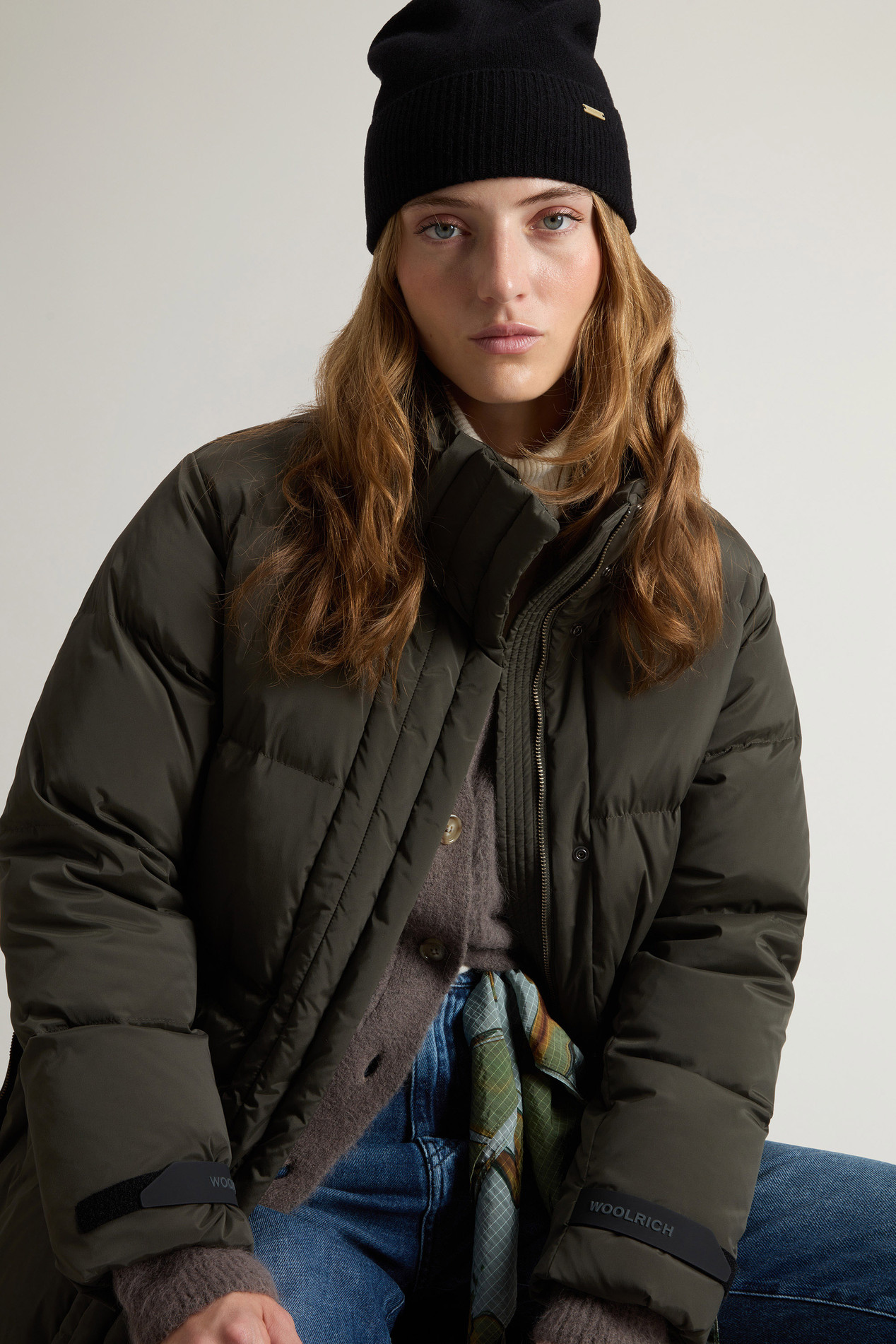 Alsea Stretch Nylon Down Jacket with Removable Hood Green photo 4 | Woolrich