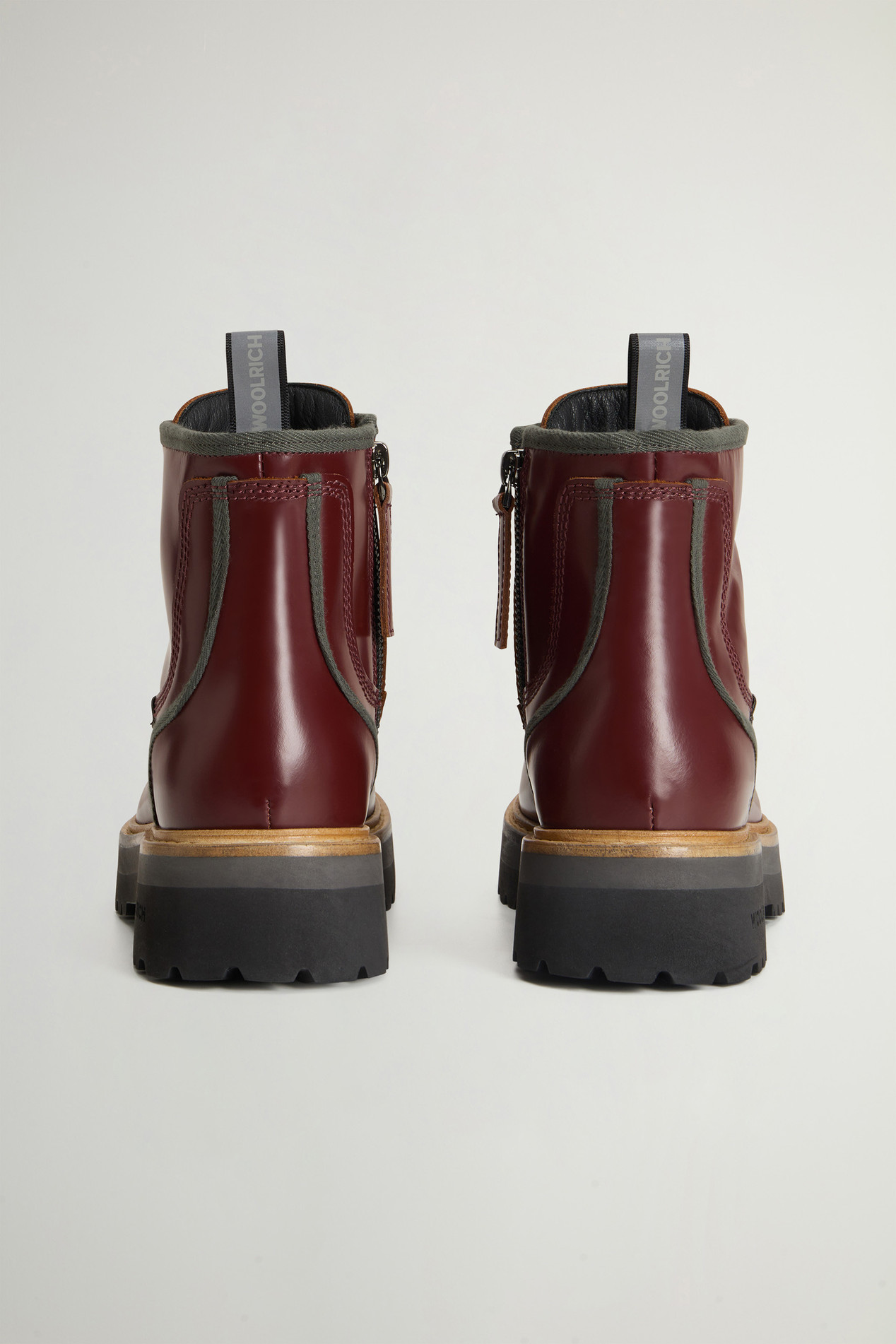 Main Combat Boots in Leather Burgundy photo 3 | Woolrich