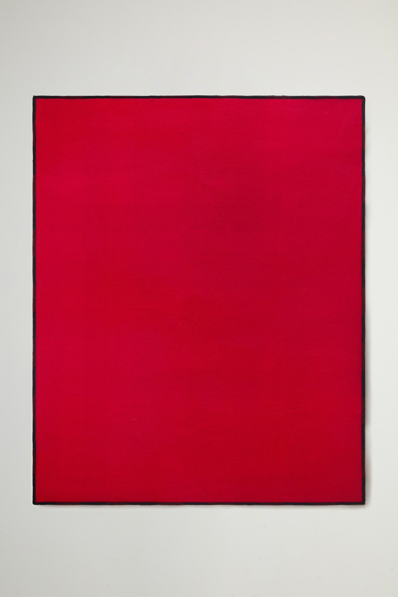 Double-Face Buffalo Check Blanket in Pure Wool Red photo 1 | Woolrich