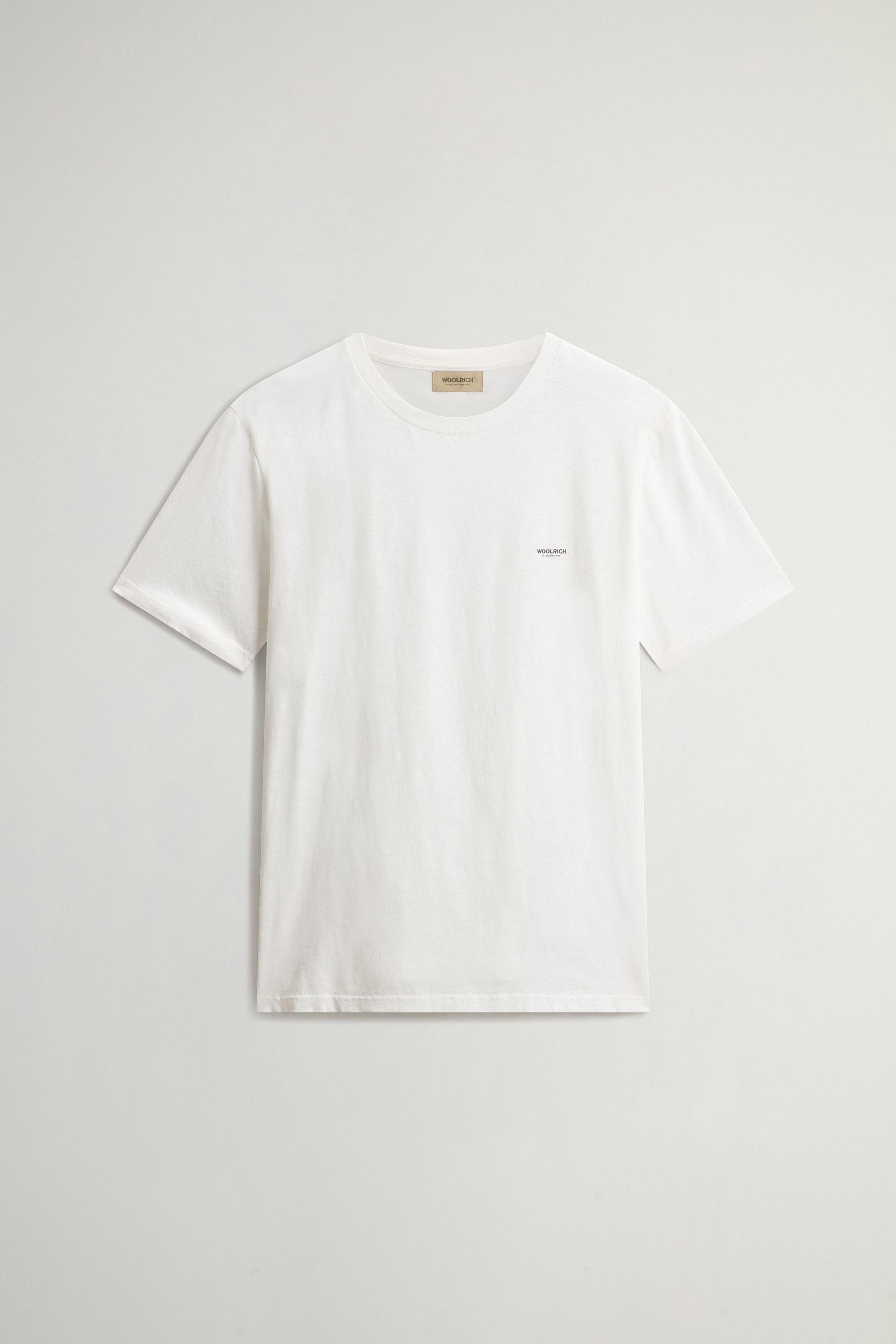 SLUB LOGO T-SHIRT Blanc photo 5 | Woolrich