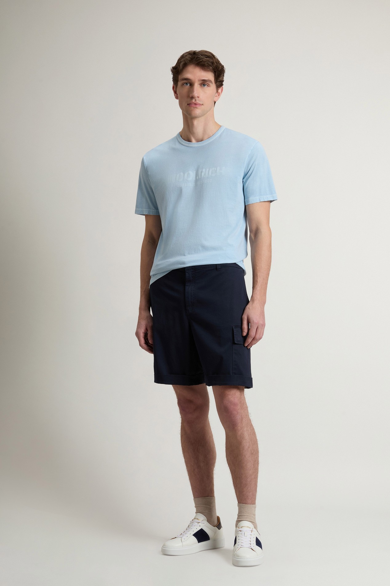 LIGHT GD T-SHIRT Blue photo 2 | Woolrich