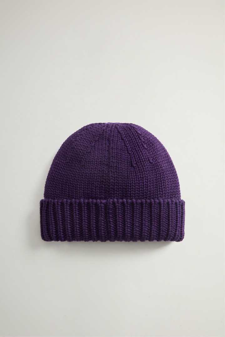 Beanie in Pure Merino Virgin Wool Purple photo 2 | Woolrich