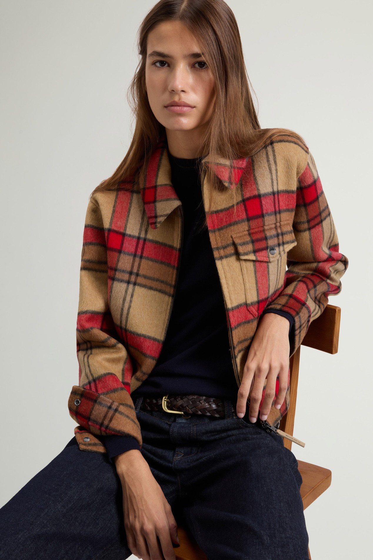 Jacket in Double-Face Wool Blend Red photo 4 | Woolrich