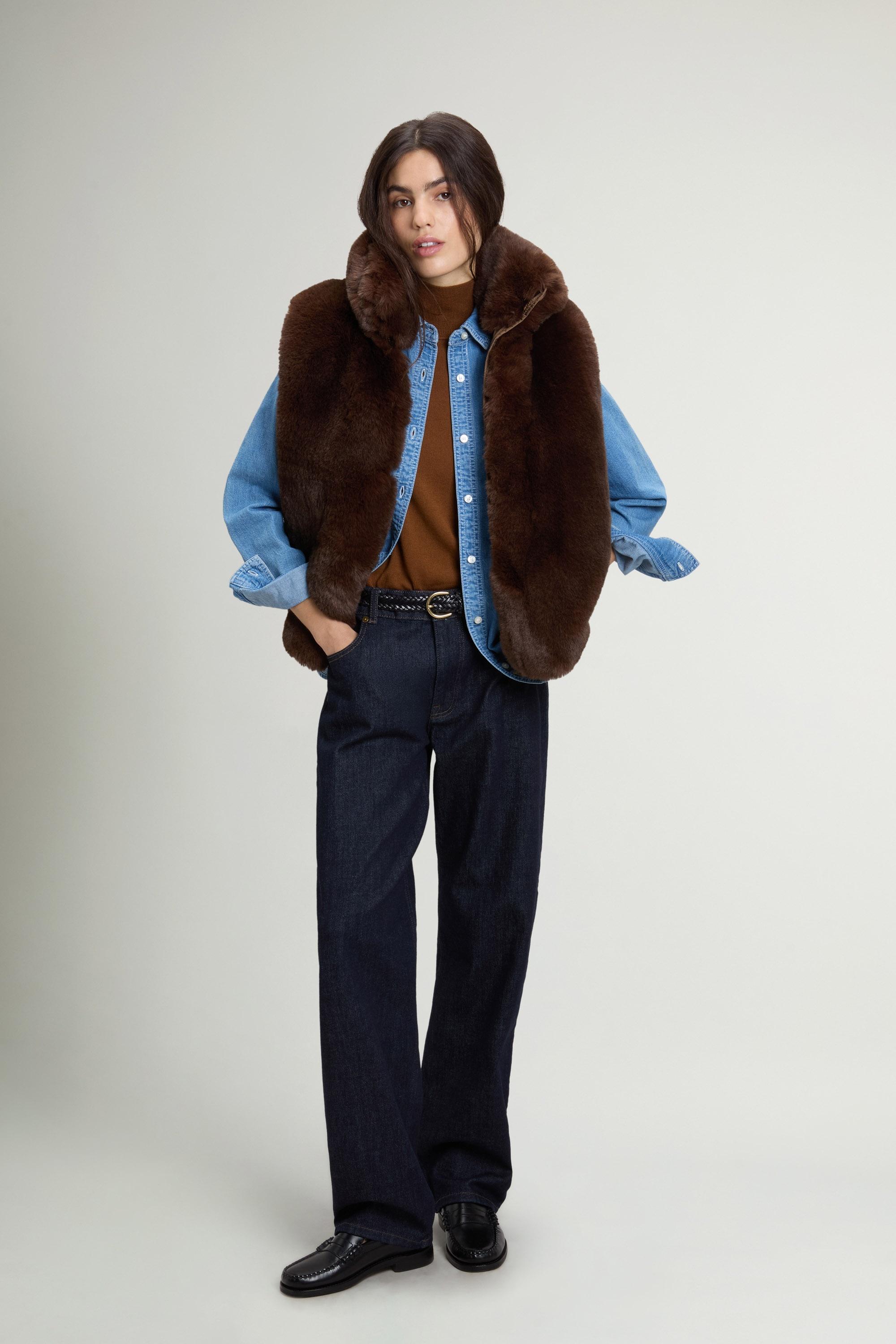 Gilet ibrido in pelliccia sintetica e nylon trapuntato Verde photo 1 | Woolrich