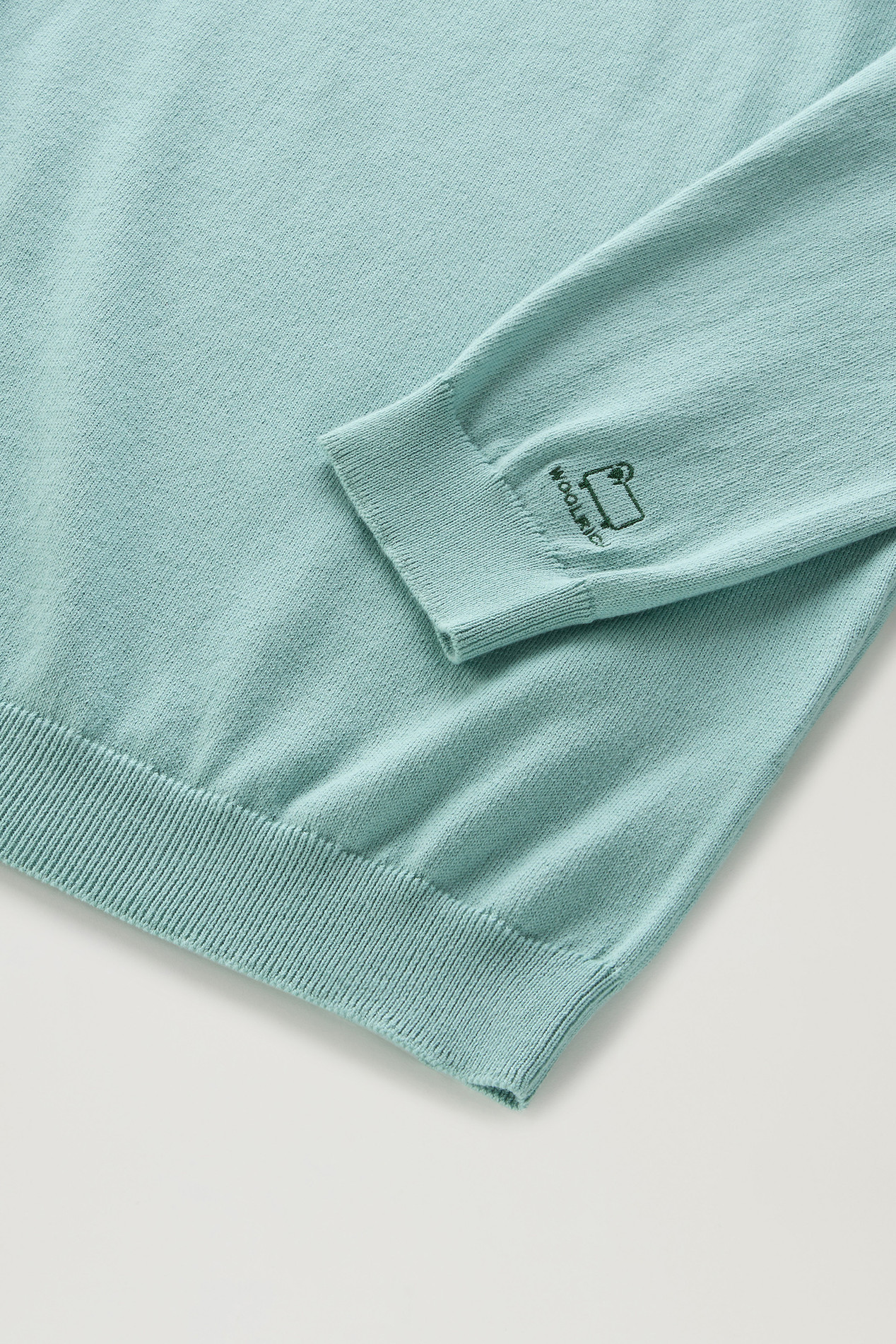 Pure Cotton Crewneck Sweater Green photo 3 | Woolrich
