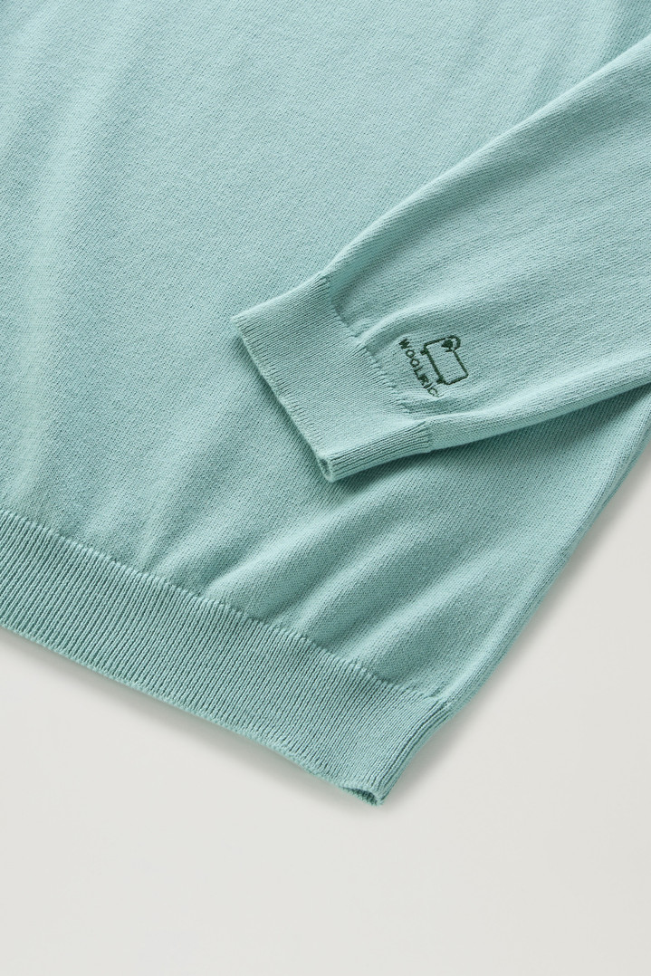 Pure Cotton Crewneck Sweater Green photo 3 | Woolrich