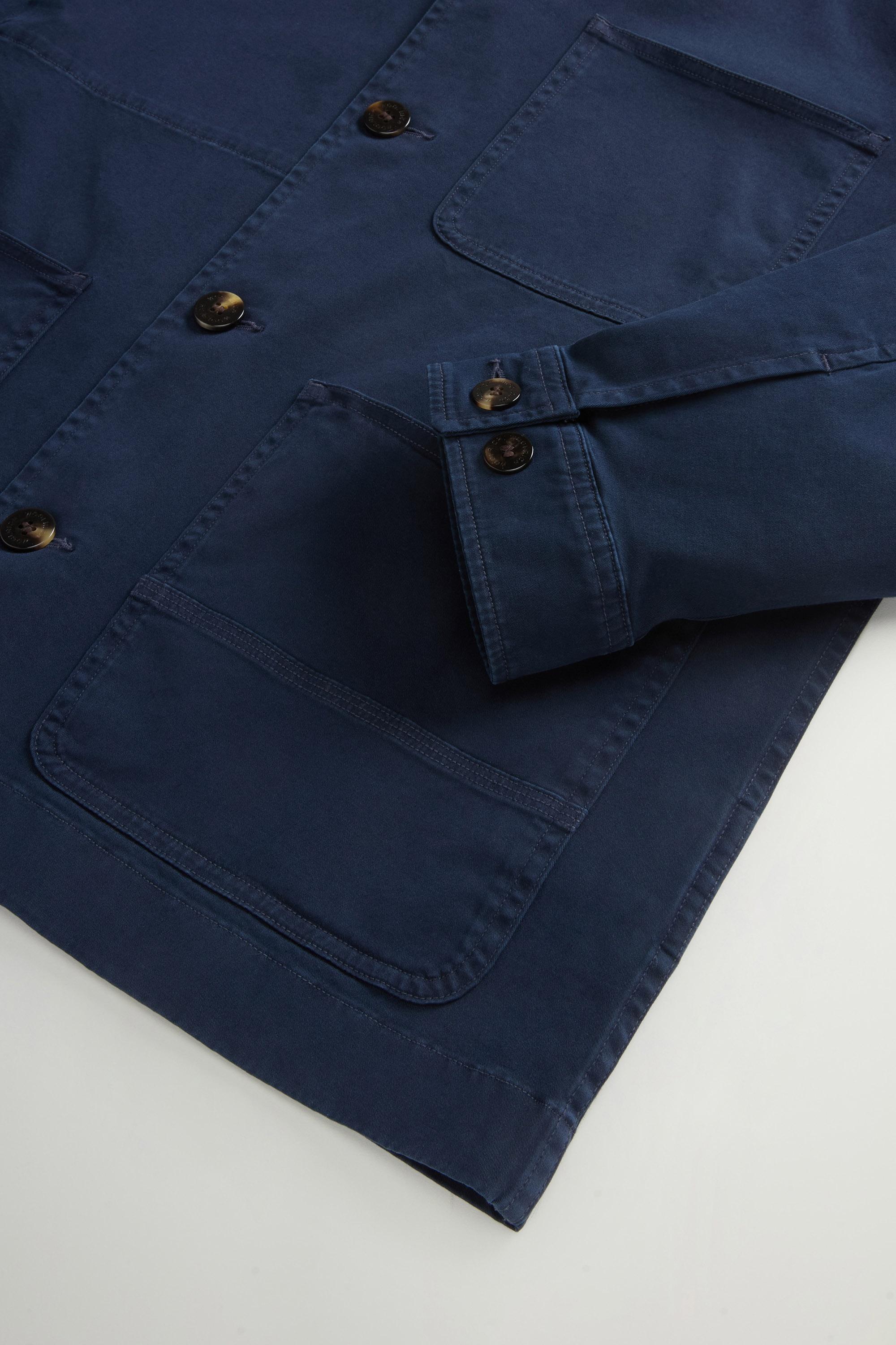 Garment-Dyed Chore Overshirt in Cotton Twill Blue photo 7 | Woolrich