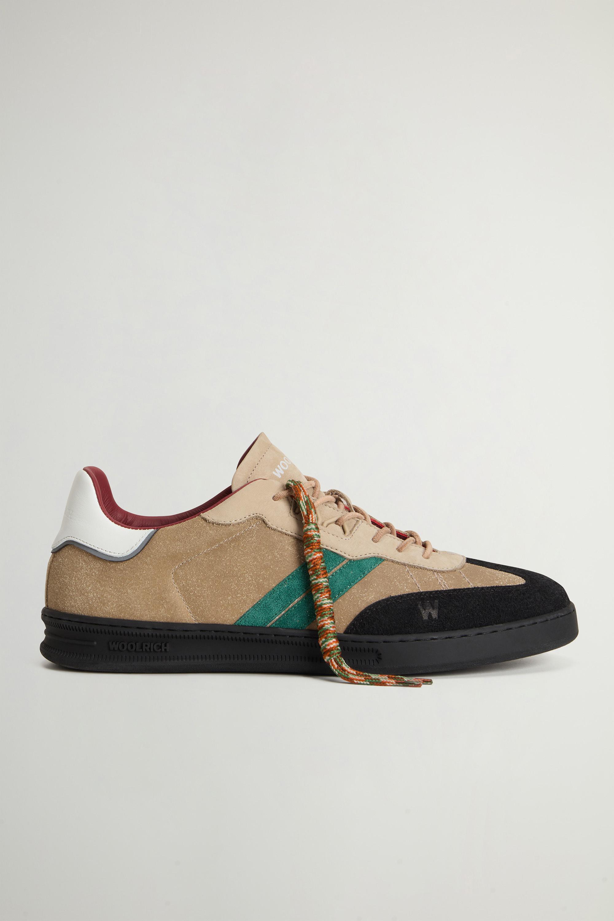 Doubleu Tennis Sneakers aus Veloursleder mit seitlichen Streifen Beige photo 1 | Woolrich
