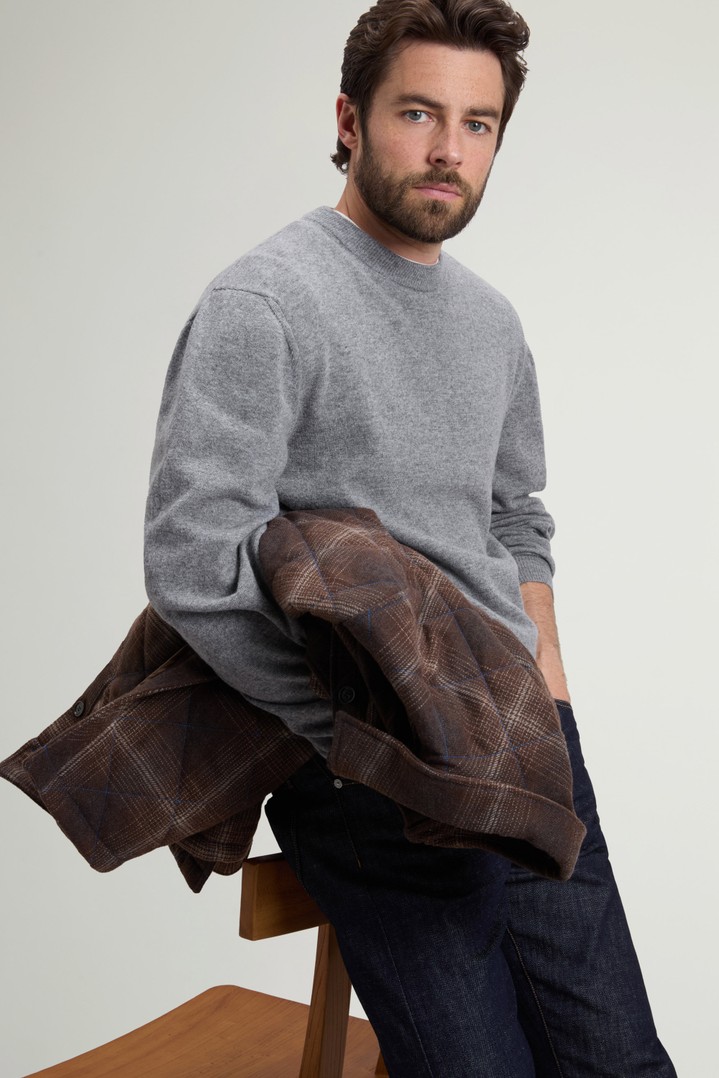 LAMBSWOOL CREWNECK GG13 Gray photo 4 | Woolrich