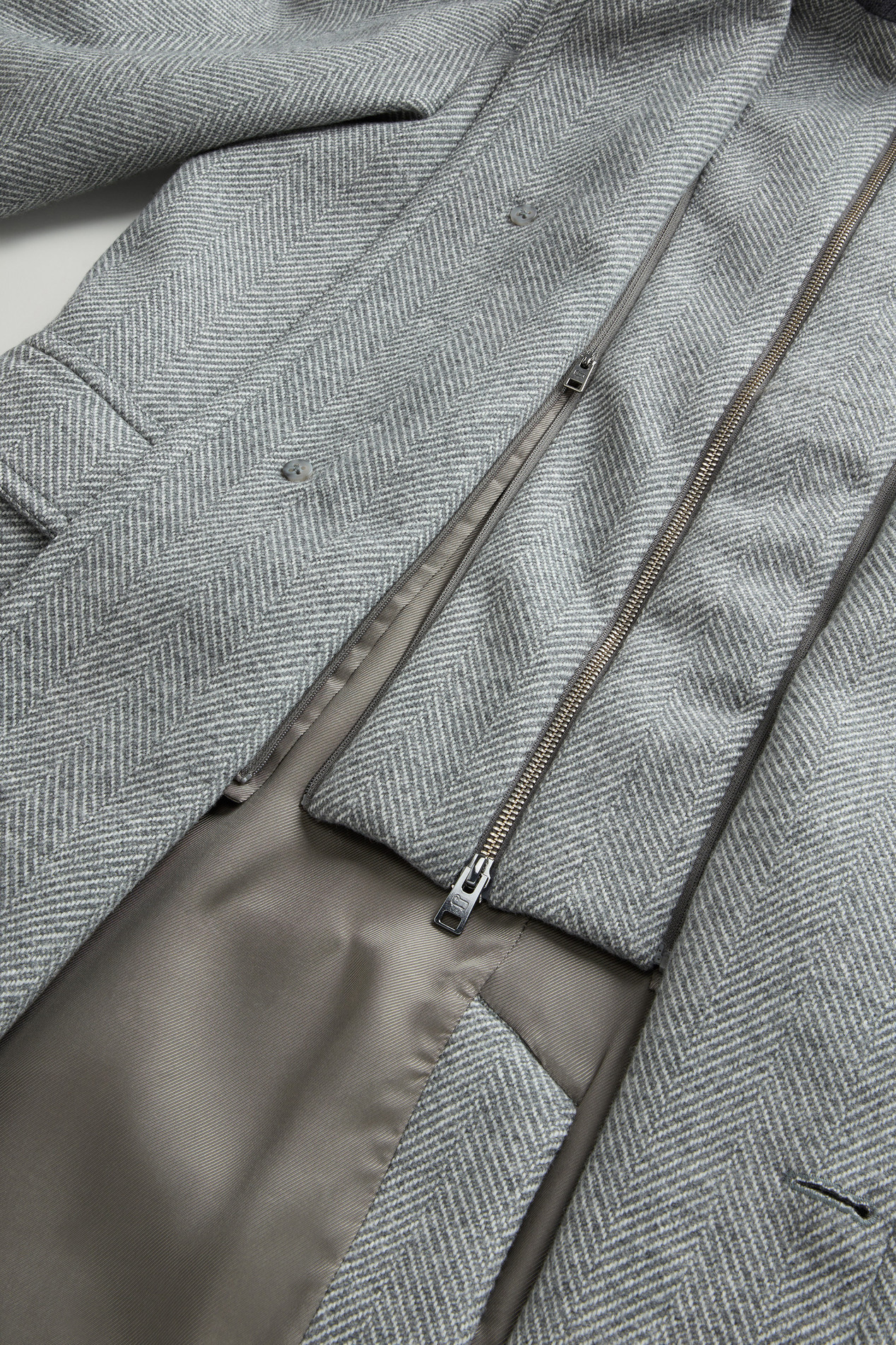 Coat in Pure Italian Wool Crafted Using a Loro Piana Fabric Gray photo 8 | Woolrich