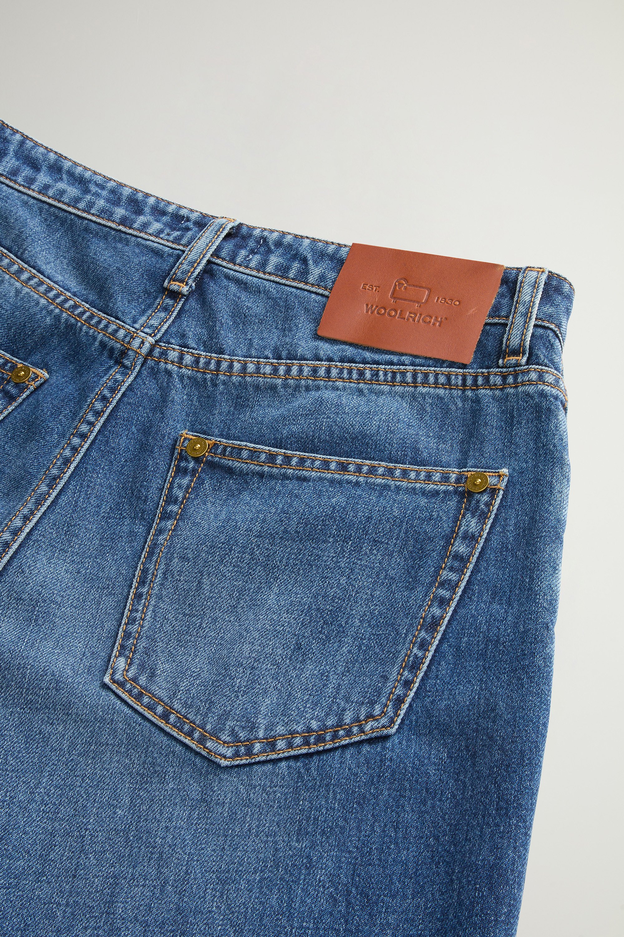 Garment-dyed Denim Pants Blue photo 4 | Woolrich