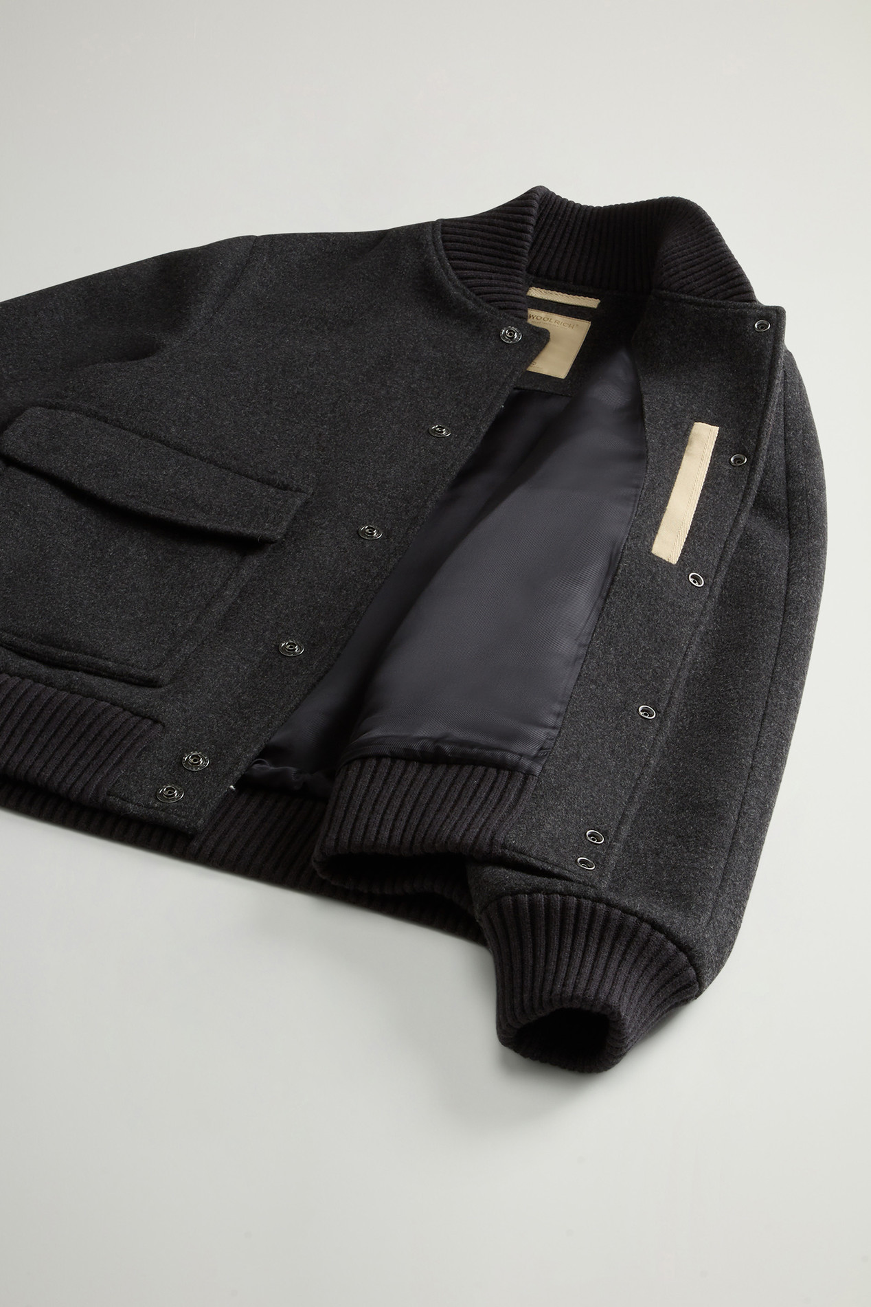 Miles Bomber Jacket in Wool Blend Gray photo 8 | Woolrich