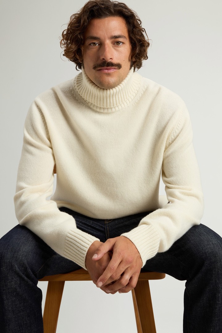 Turtleneck Sweater in Pure Virgin Wool White photo 4 | Woolrich