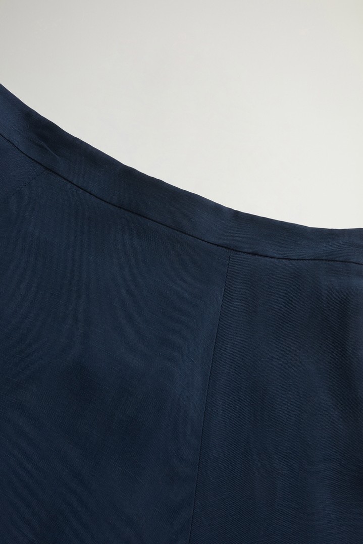 LYOCELL LINEN LONG SKIRT Blue photo 4 | Woolrich