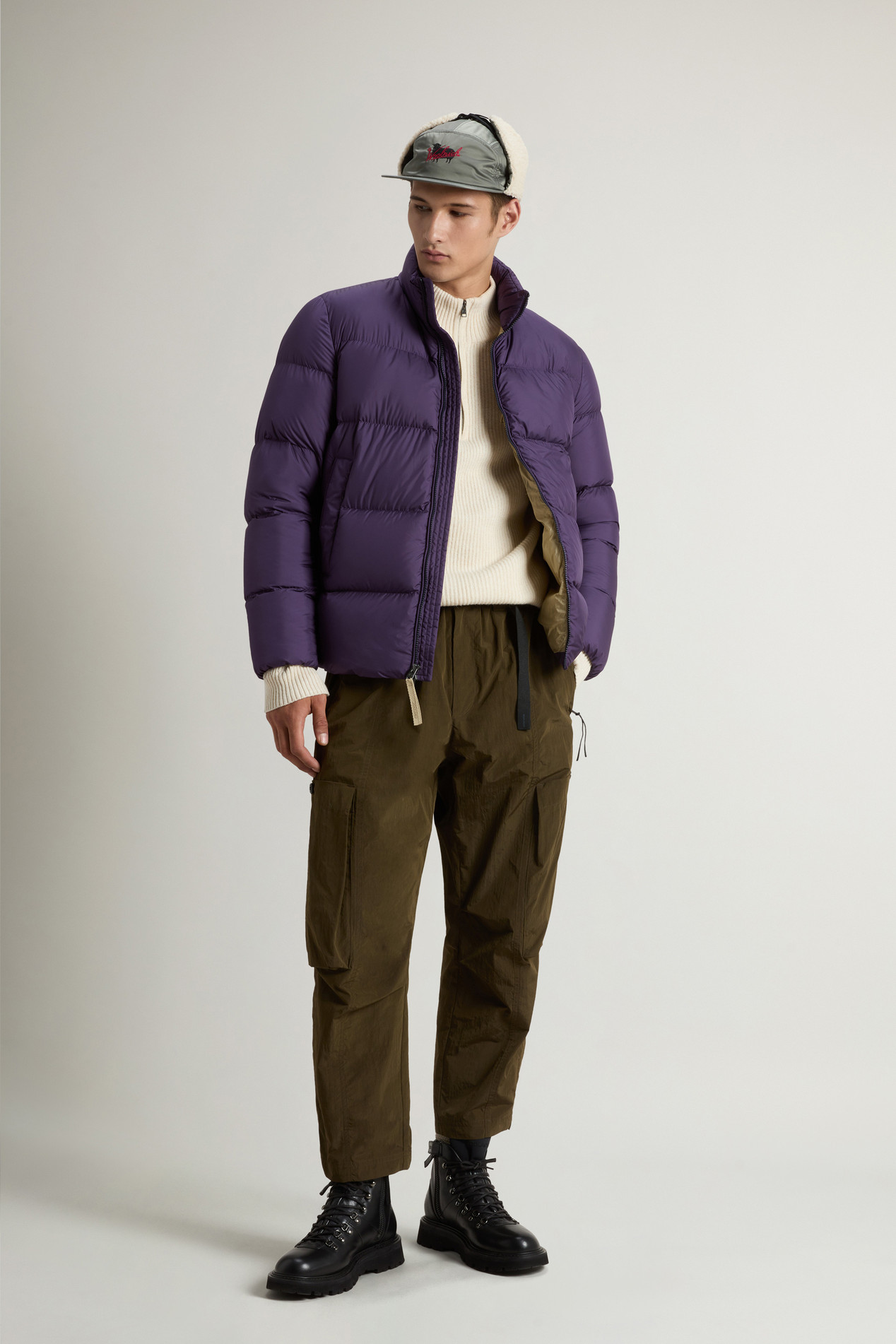 Cloud Down Jacket in Microfiber Purple photo 2 | Woolrich