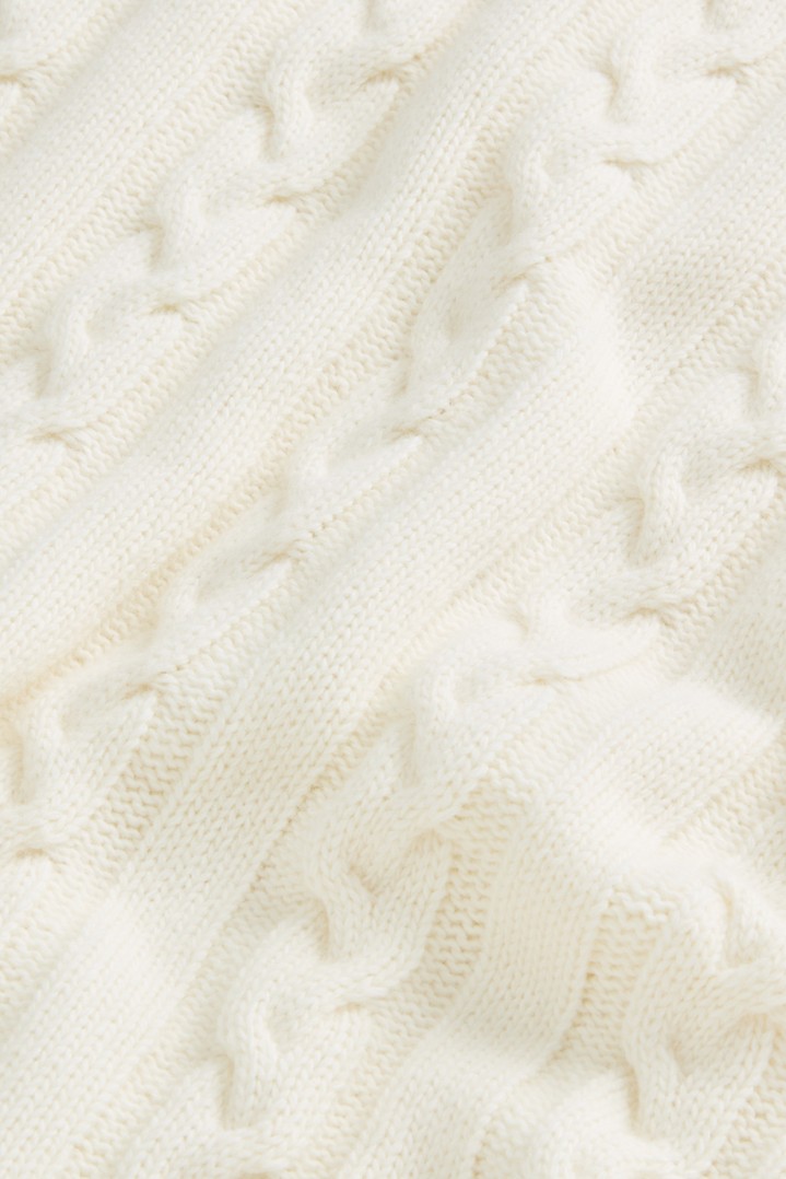 Maglione girocollo in misto lana e cotone a trecce Bianco photo 6 | Woolrich