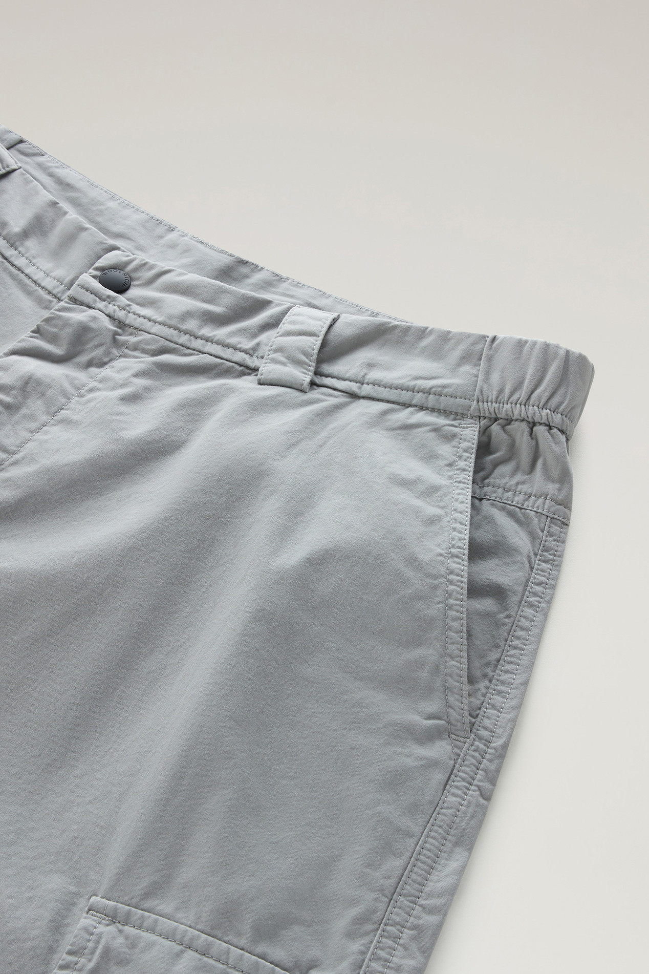 Cargo Pants in Pure Cotton Gabardine Gray photo 3 | Woolrich