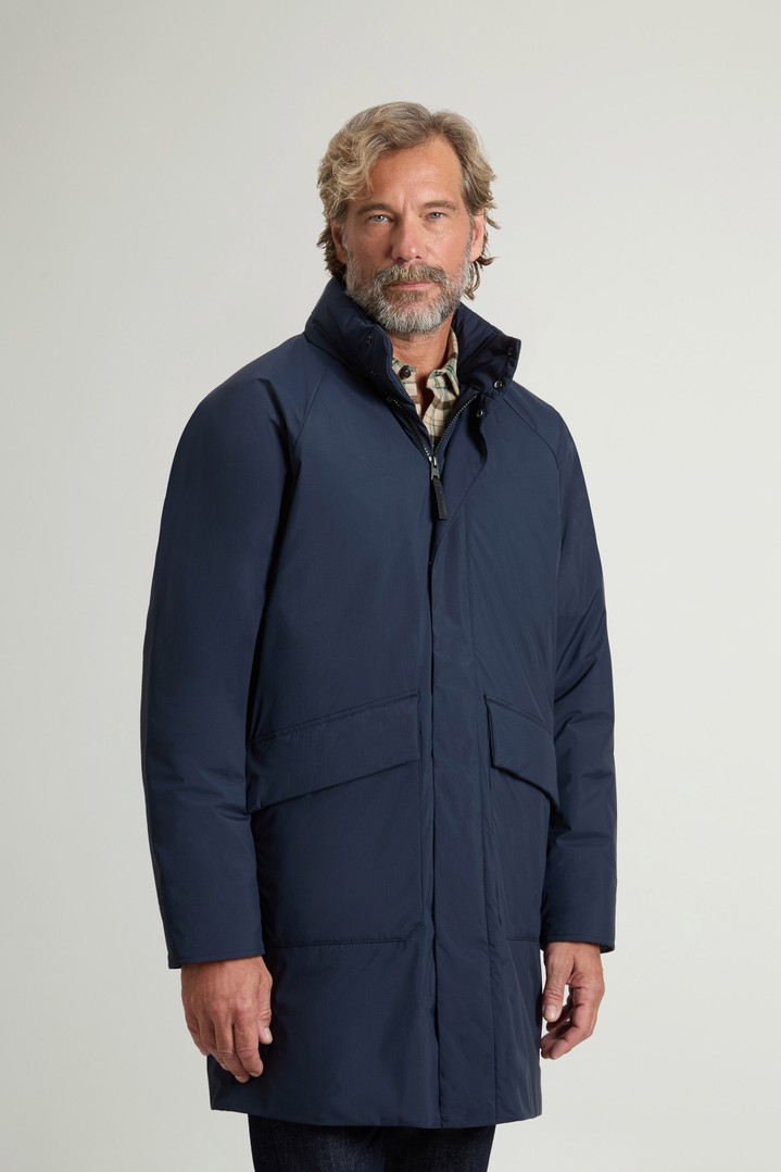 Coat in Light Micro Ripstop with Removable Hood Blue photo 1 | Woolrich