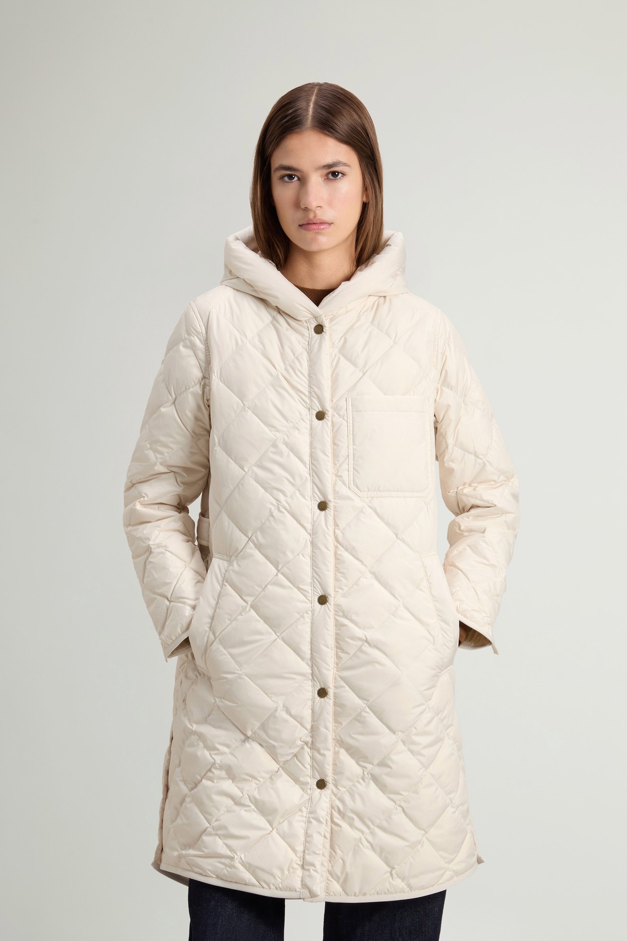 Quilted Parka in Microfiber White photo 1 | Woolrich