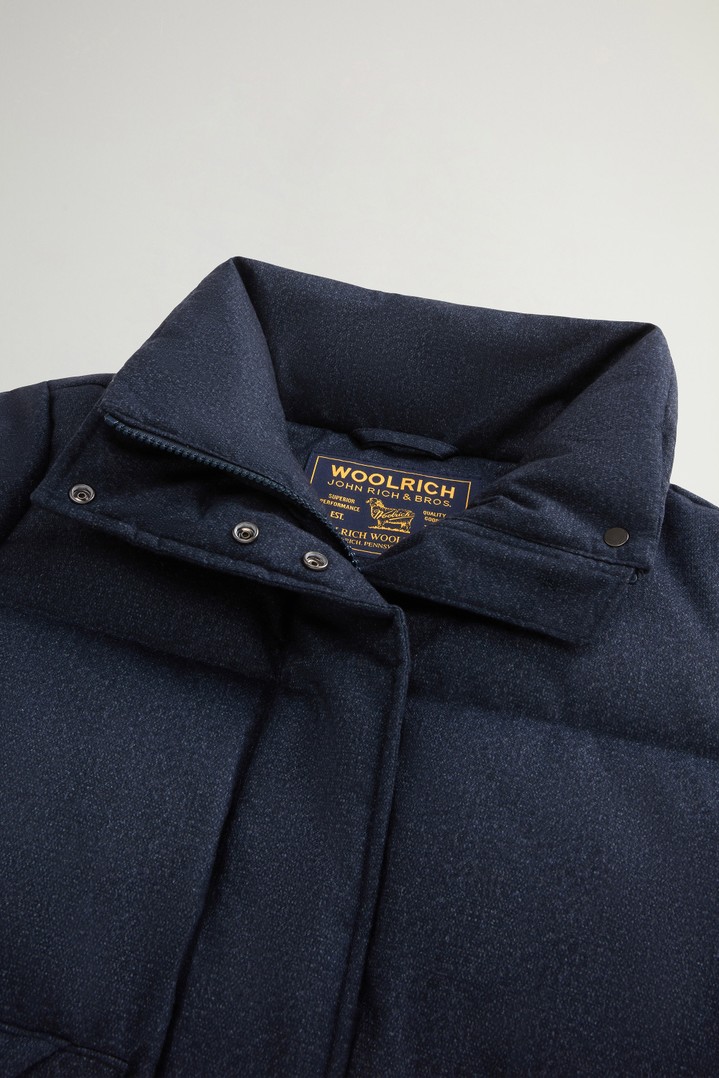 Quilted Checked Jacket in Wool-Effect Fabric Blue photo 6 | Woolrich
