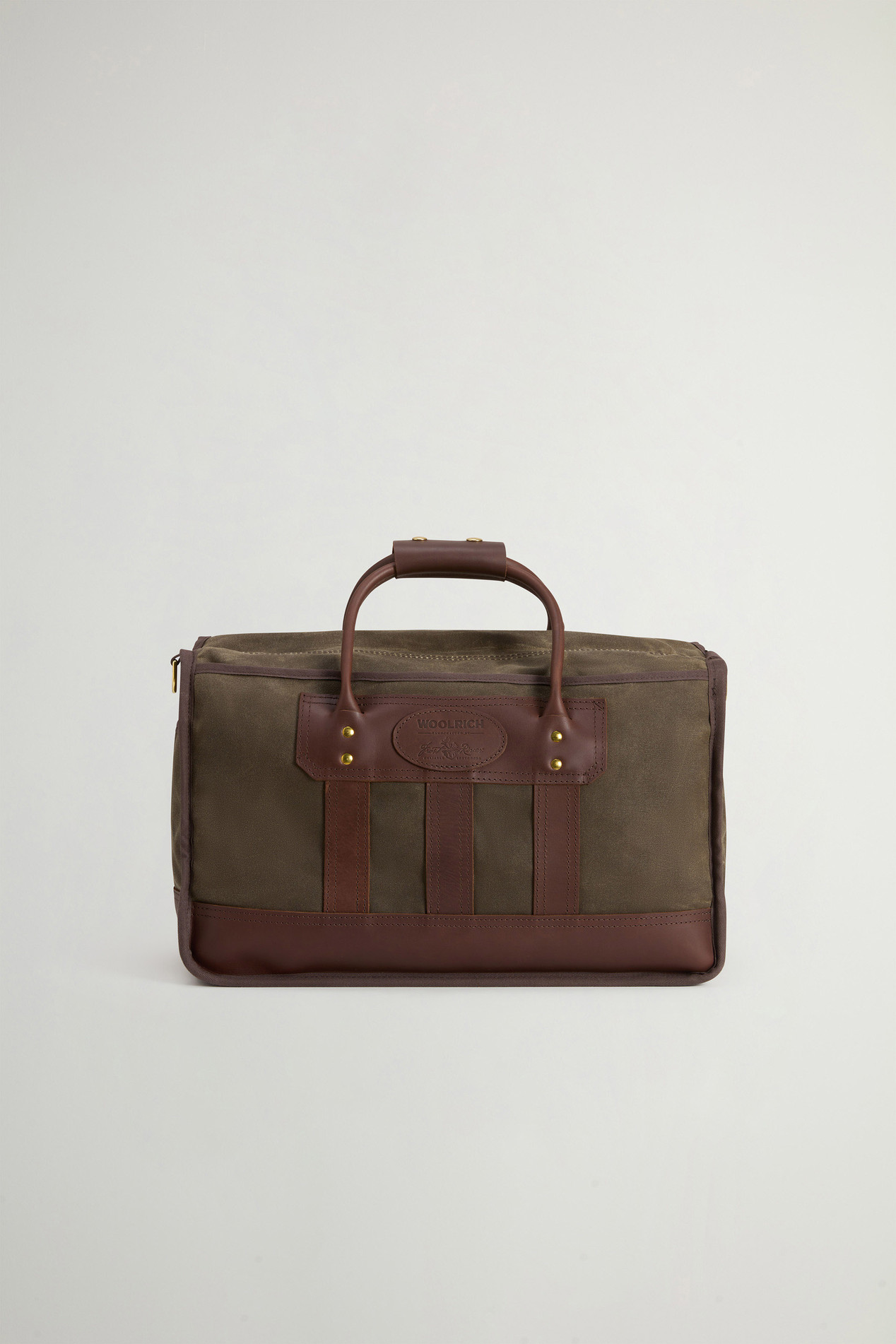 Overland Duffel Bag with Leather Inserts Green photo 4 | Woolrich