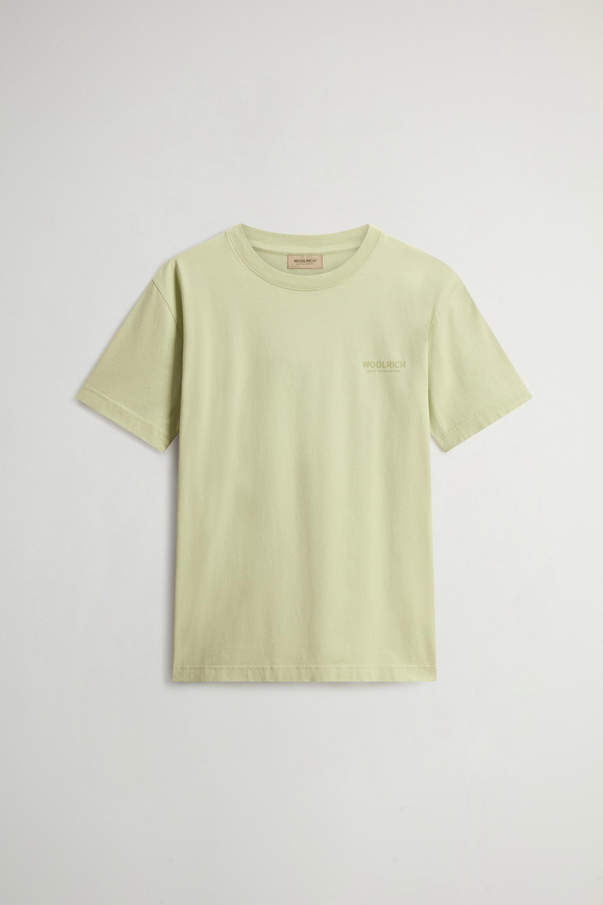 COTTON GRAPHIC T-SHIRT Green photo 5 | Woolrich