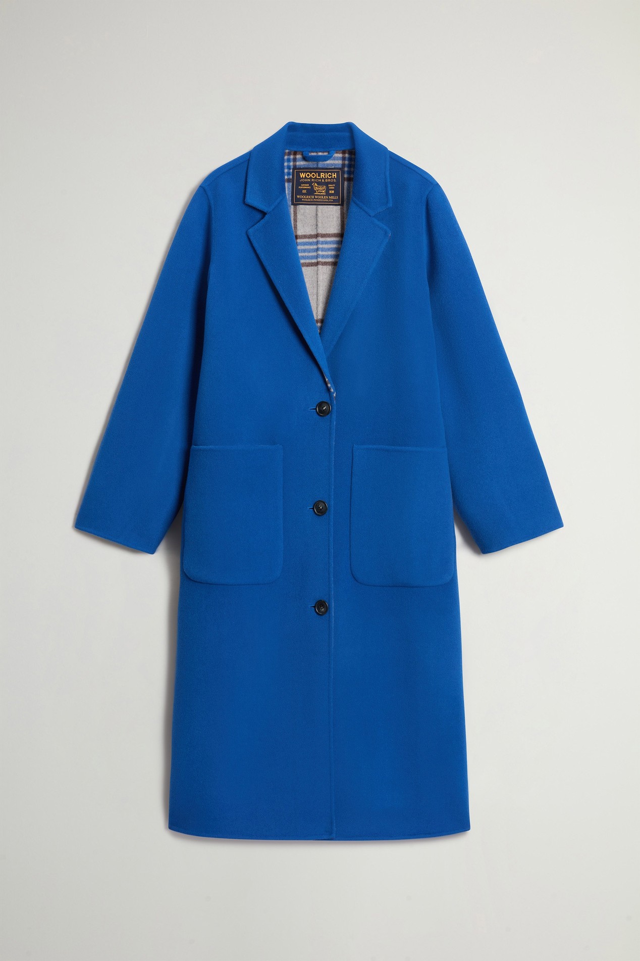 Coat in Double-Face Pure Wool Blue photo 5 | Woolrich